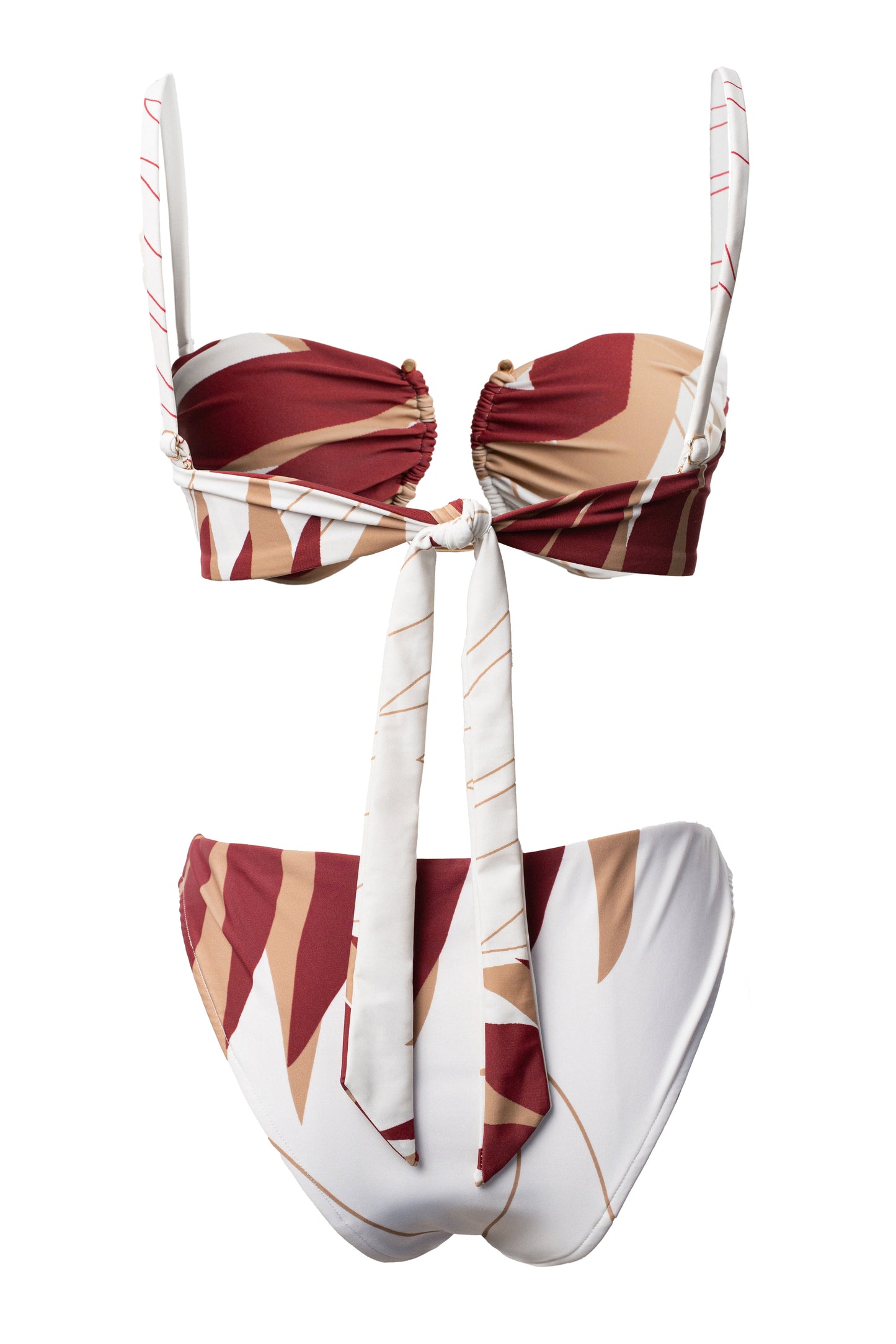 Ivory Palm Print Tropical Tide Bikini Set JLUXLABEL