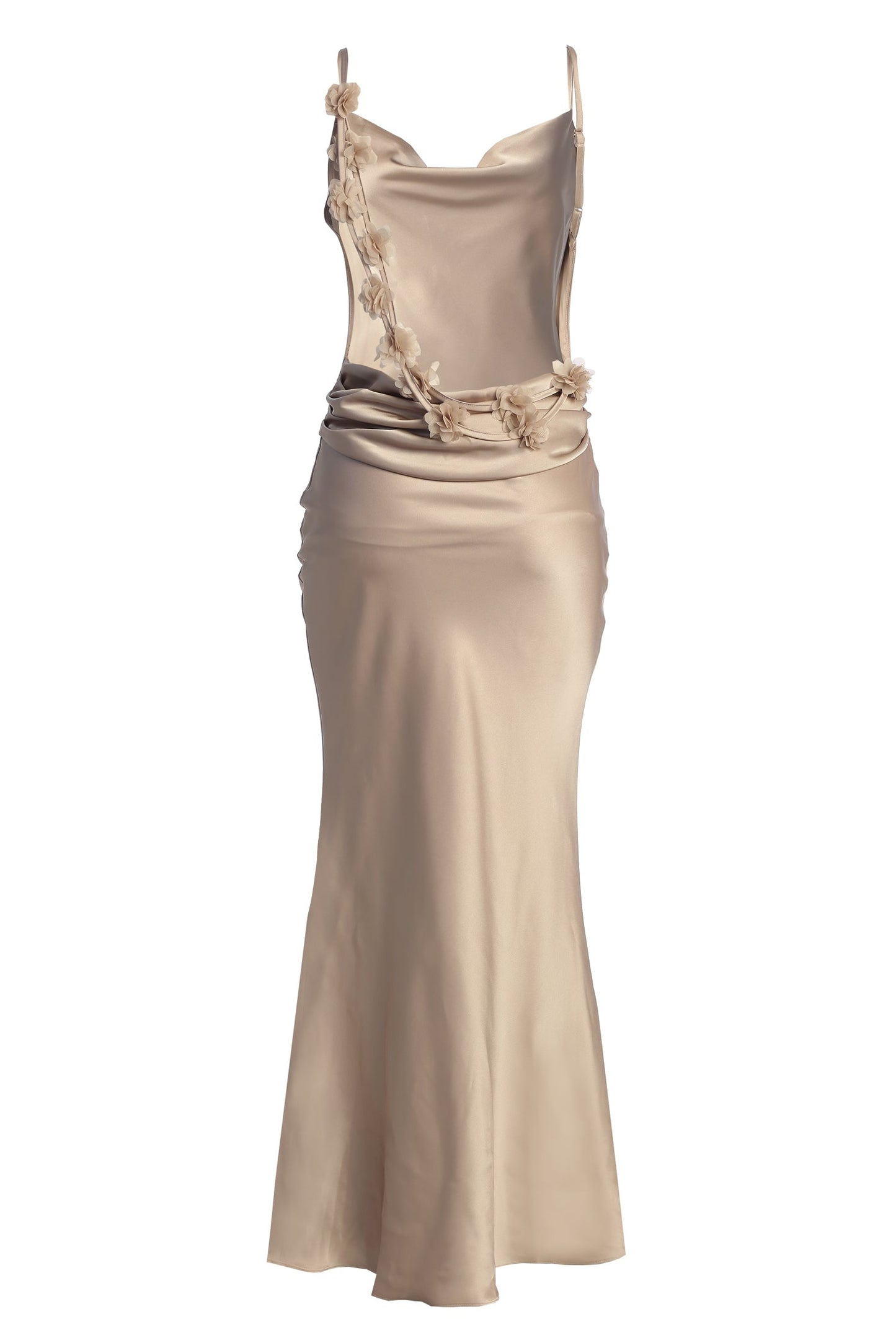 Bronze Down The Aisle Satin Gown JLUXLABEL