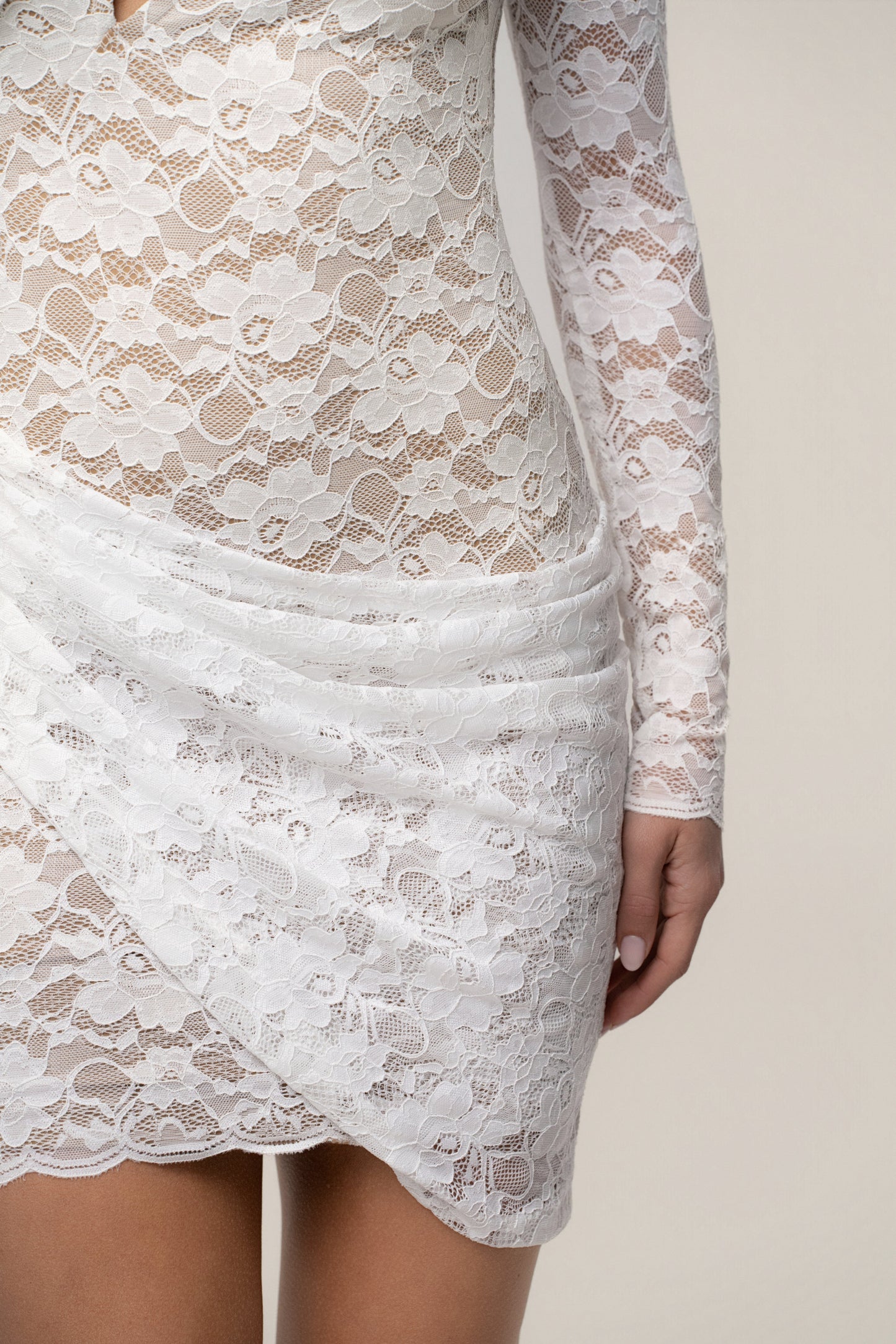 White Midnight Romance Lace Dress JLUXLABEL
