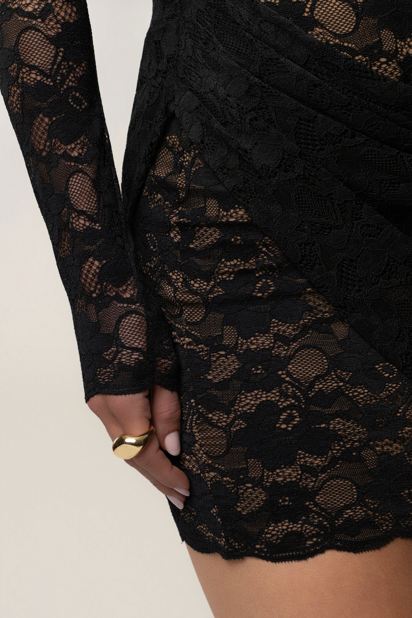 Black Midnight Romance Lace Dress JLUXLABEL