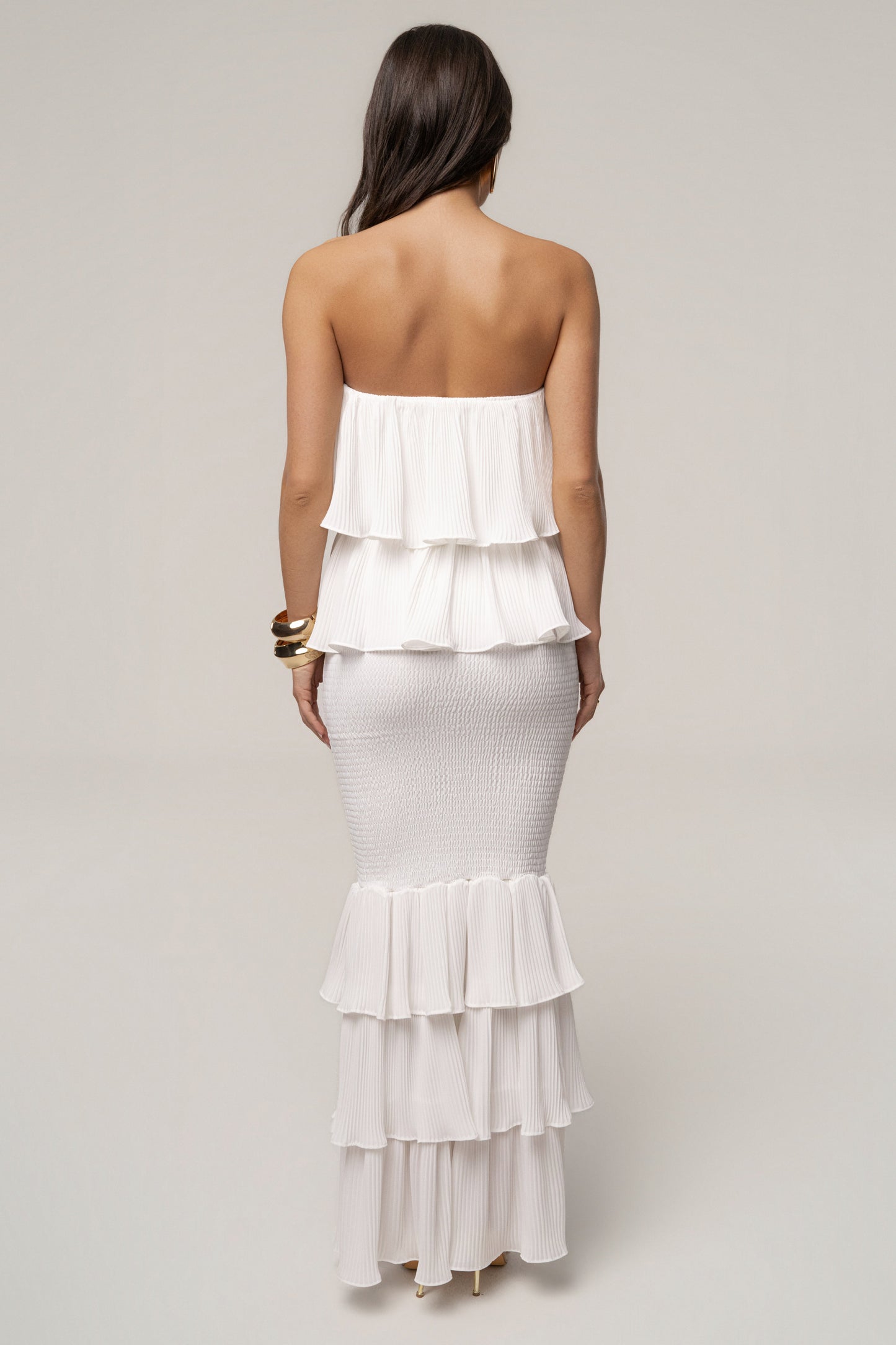 Ivory Casa Blanca Ruffle Dress JLUXLABEL