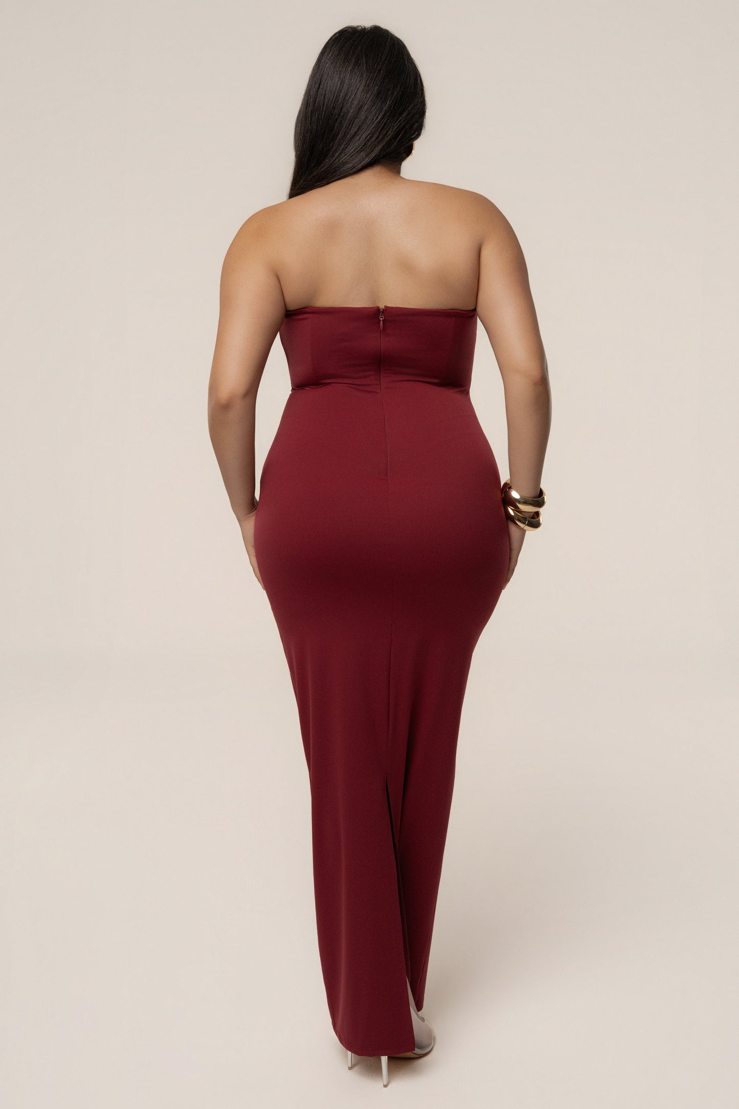 Burgundy Midnight Illusion Maxi Gown JLUXLABEL