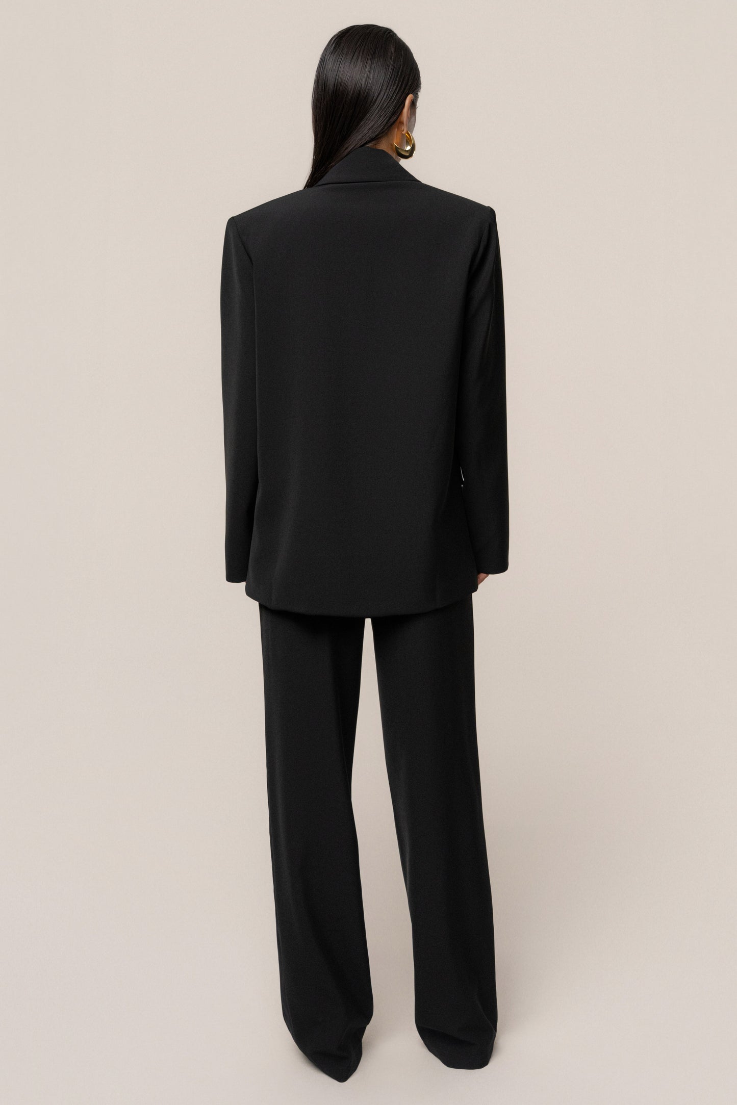 Black Suite Life Woven Blazer JLUXLABEL