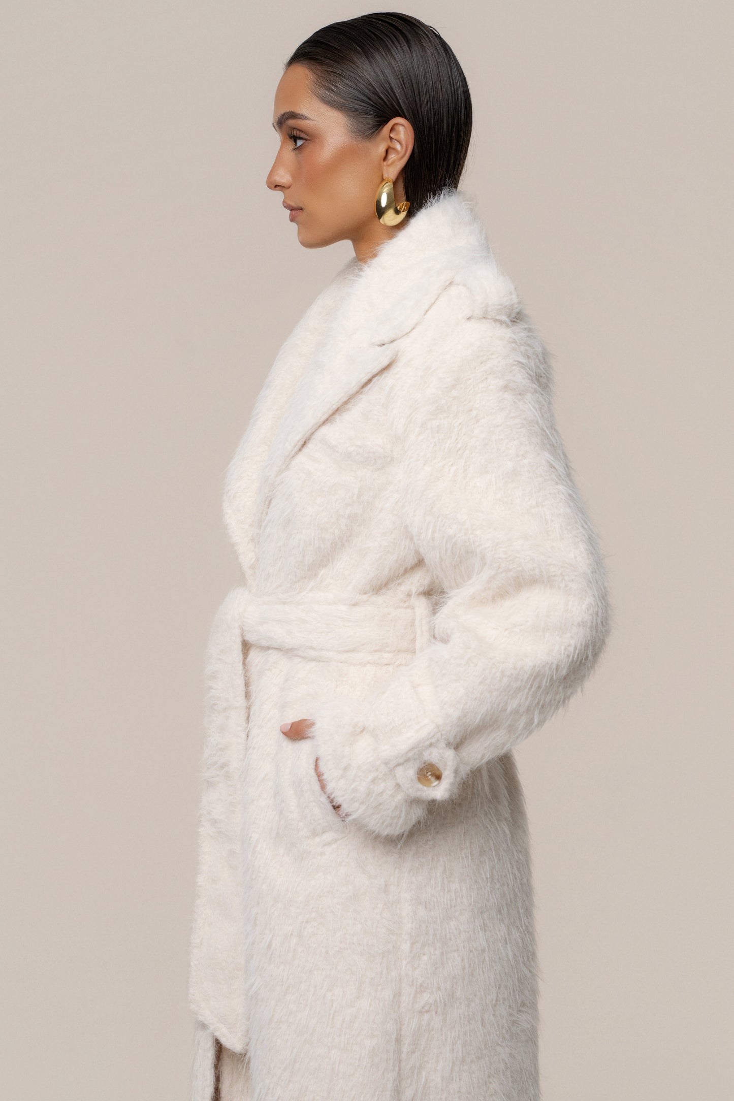 Ivory Warm Layers Oversize Coat JLUXLABEL