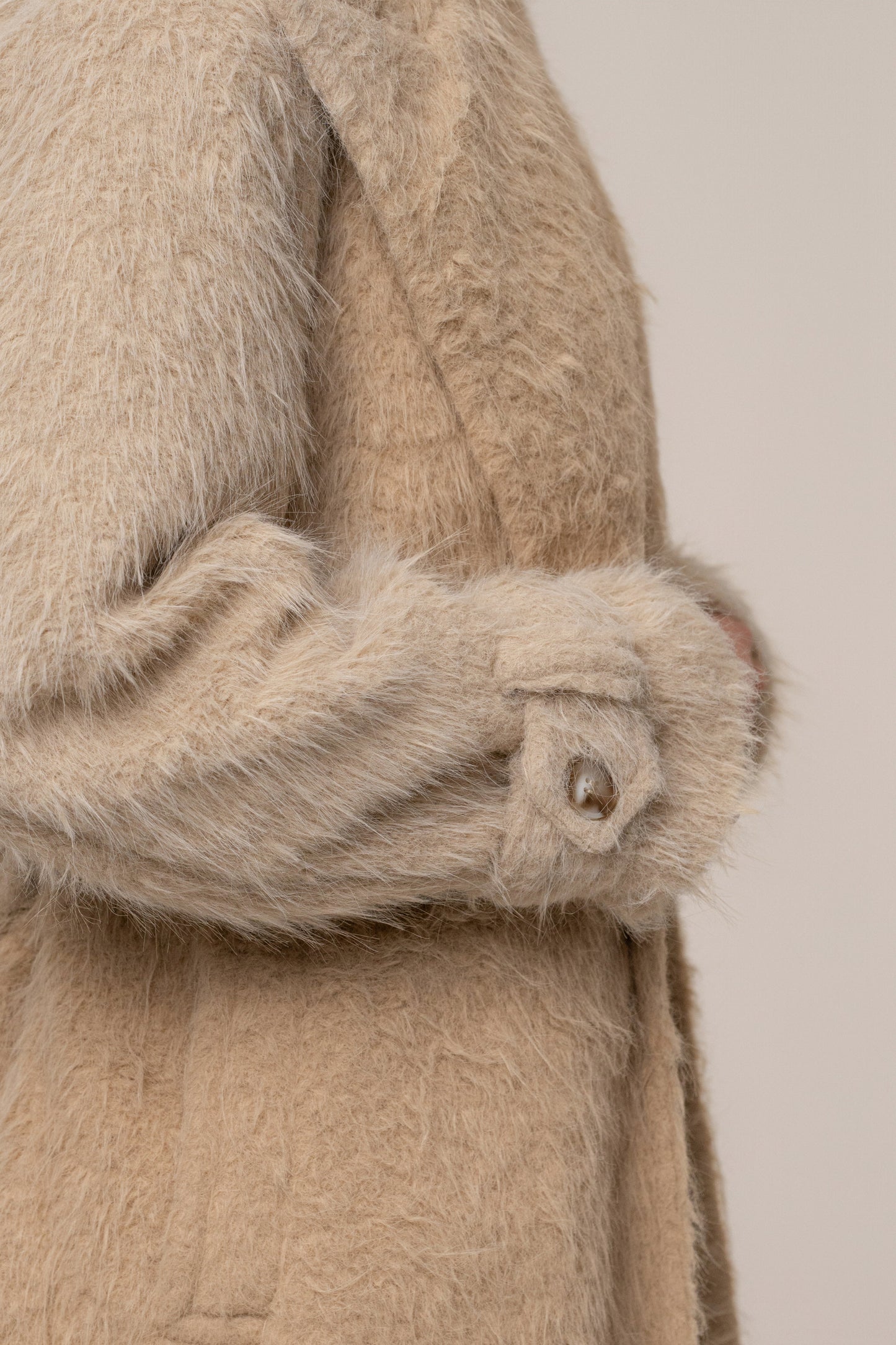 Beige Warm Layers Oversize Coat JLUXLABEL