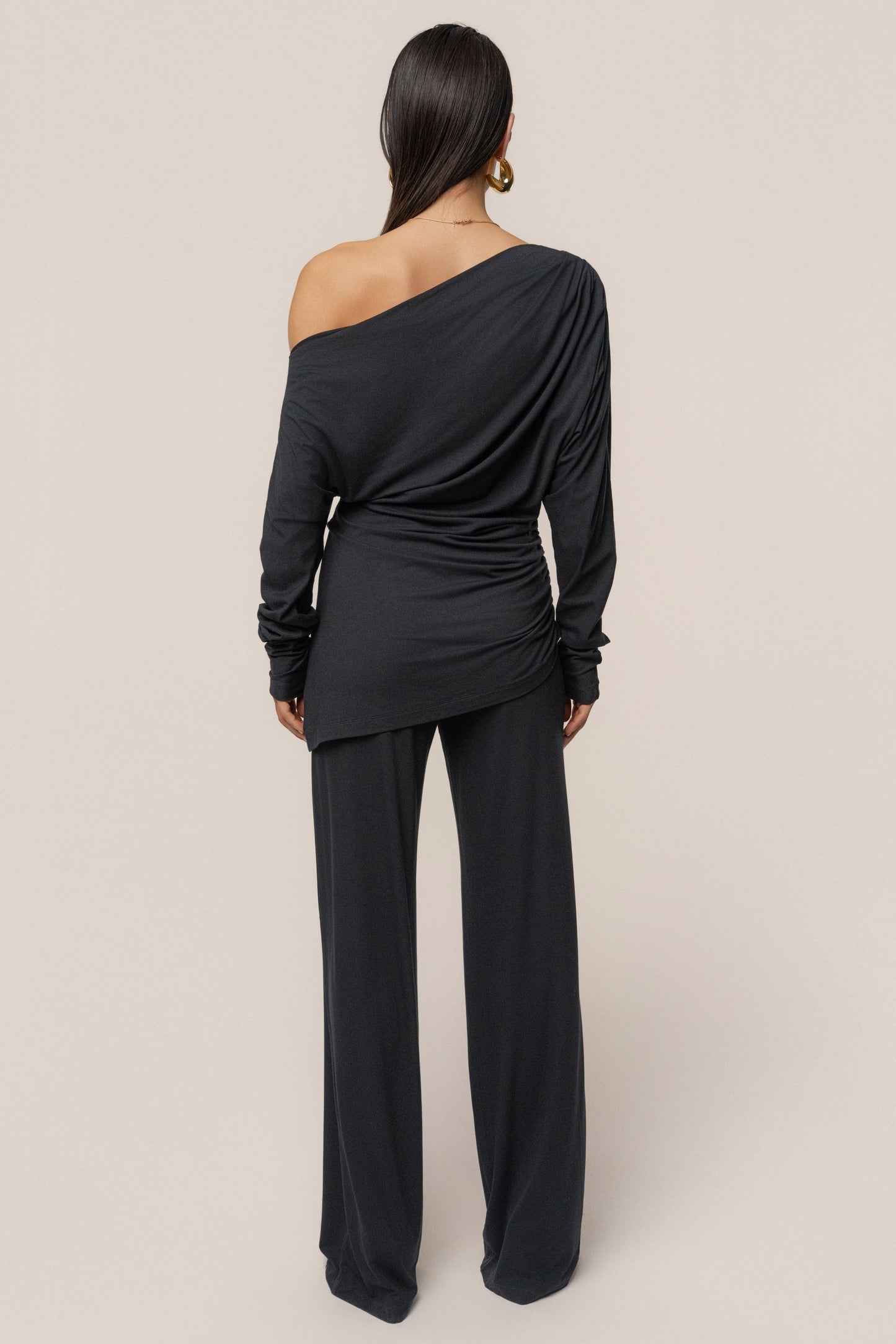 Black Winter Soirée Pant Set JLUXLABEL