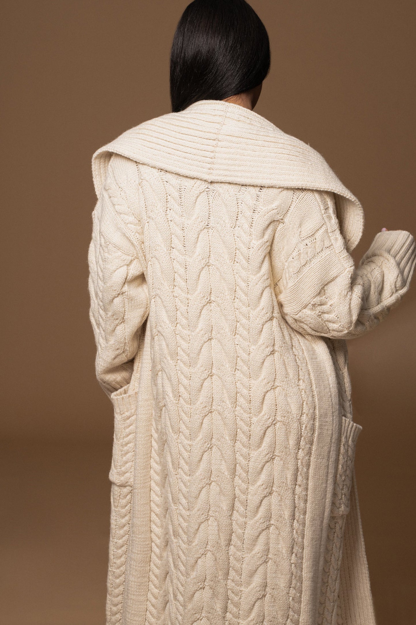 Ivory Upstate Cable Knit Cardigan JLUXLABEL