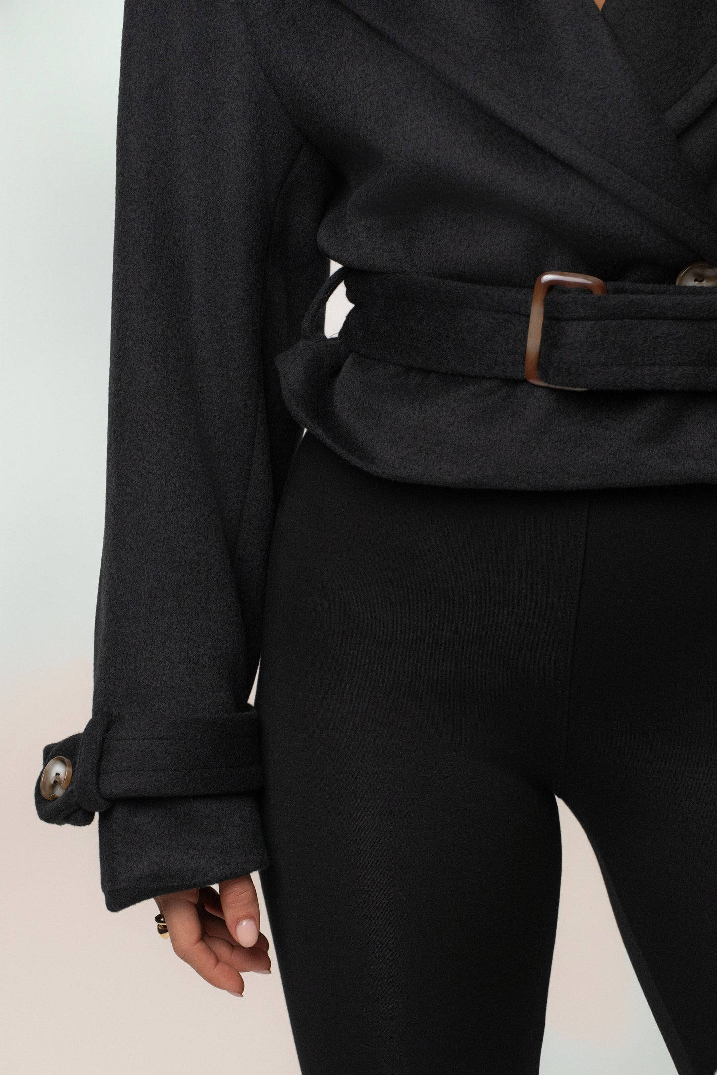 Black Sharp Presence Crop Jacket JLUXLABEL
