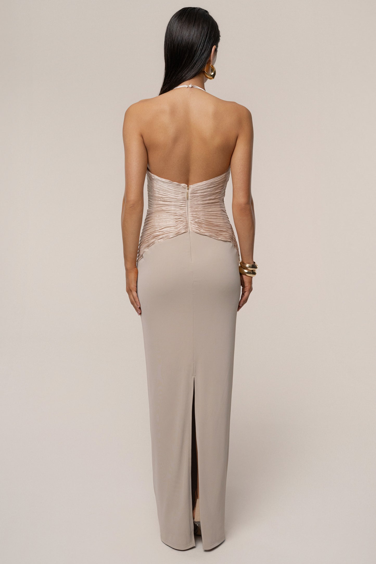 Champagne Enchanted Nights Maxi Dress JLUXLABEL