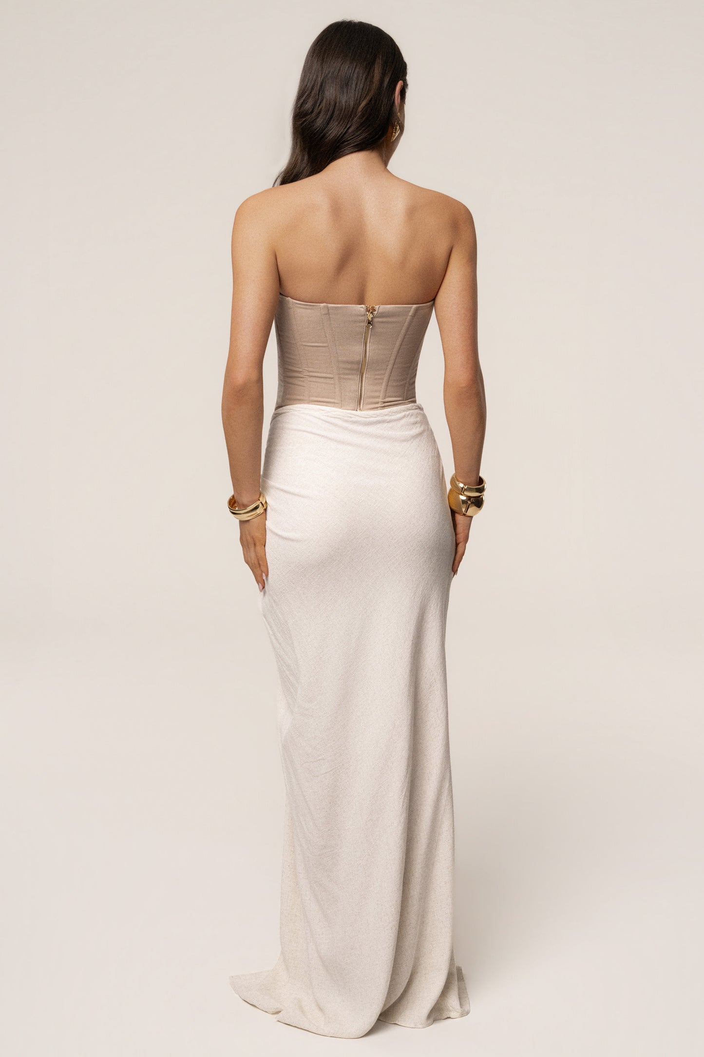 Natural Fenix Reversible Linen Corset JLUXLABEL