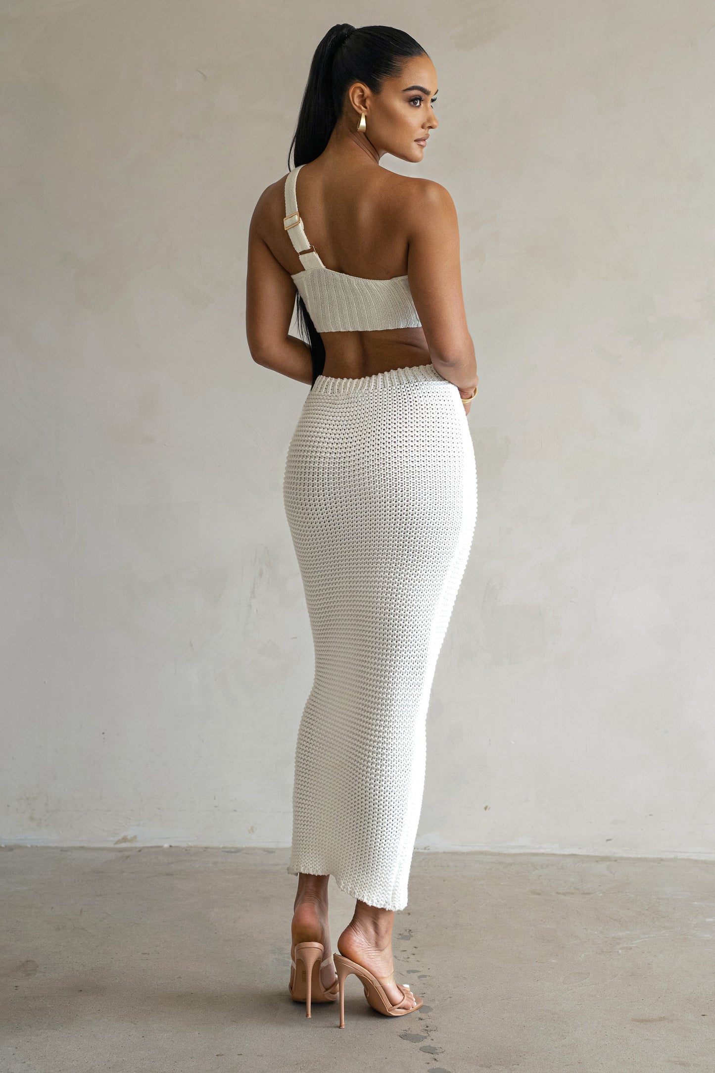 Ivory Jeanette Sweater Knit Top JLUXLABEL