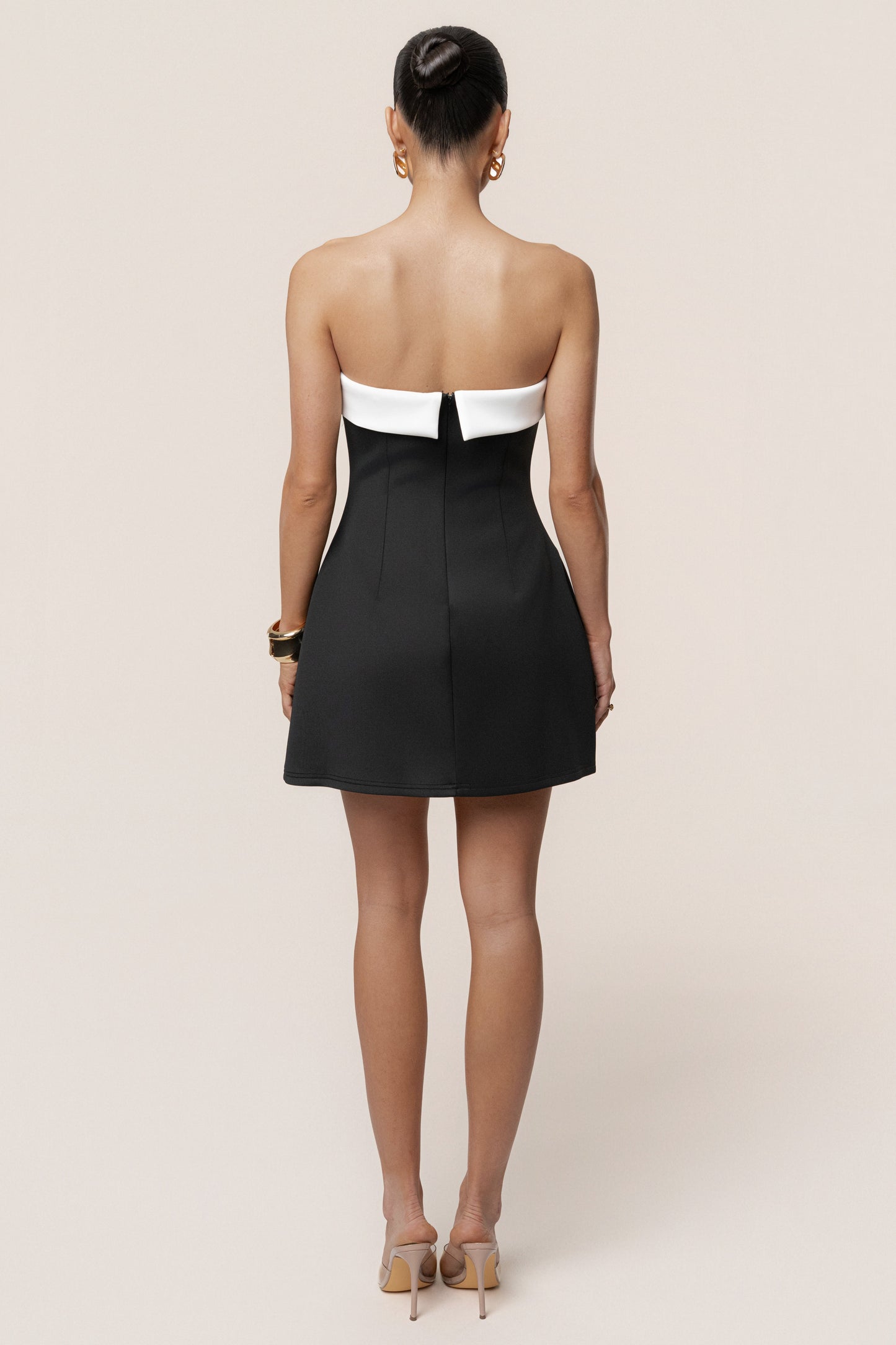 Black Midnight Toast Mini Dress JLUXLABEL