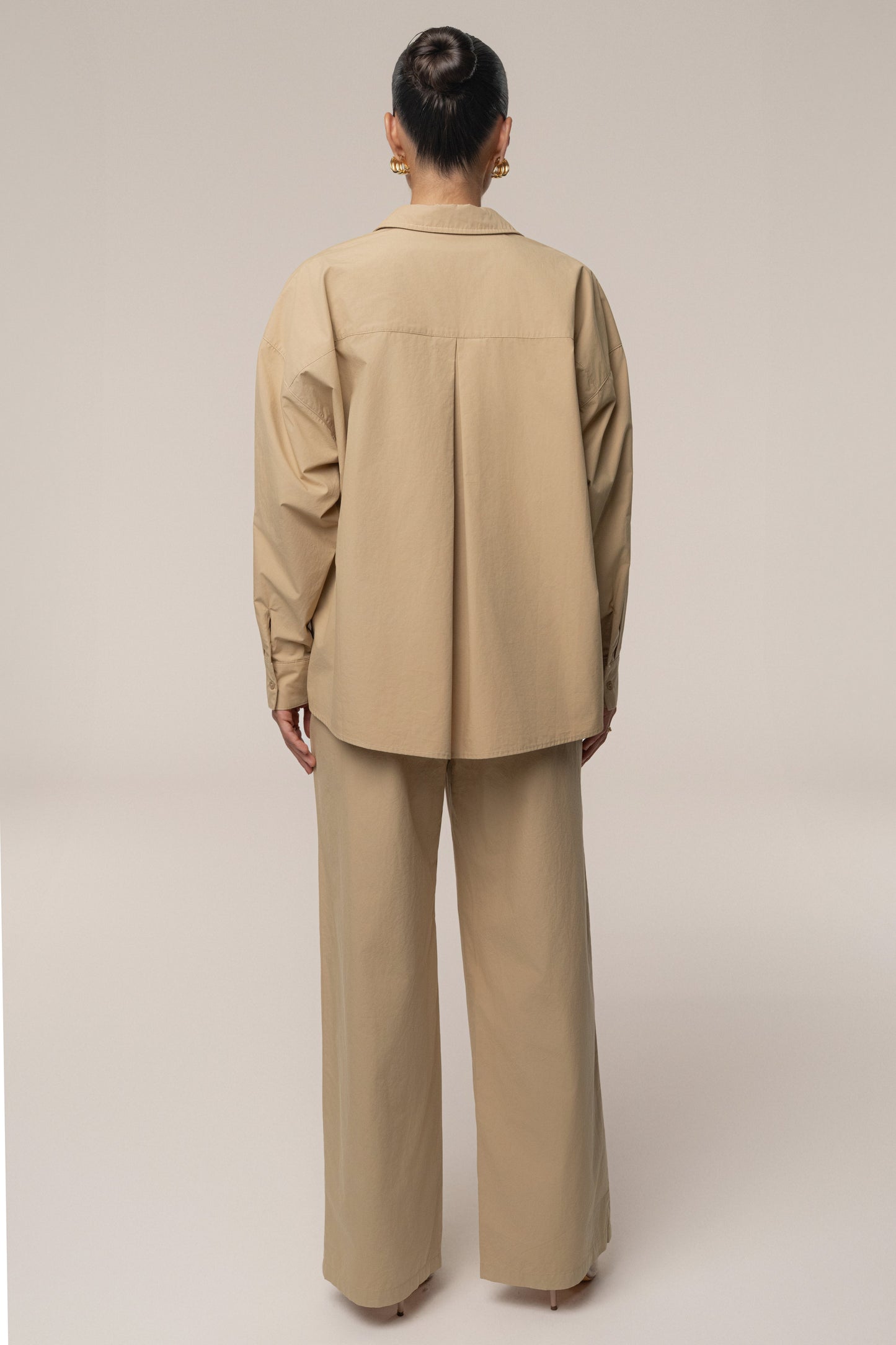 Beige Leon Poplin Pant NEWFASHIONEDGE