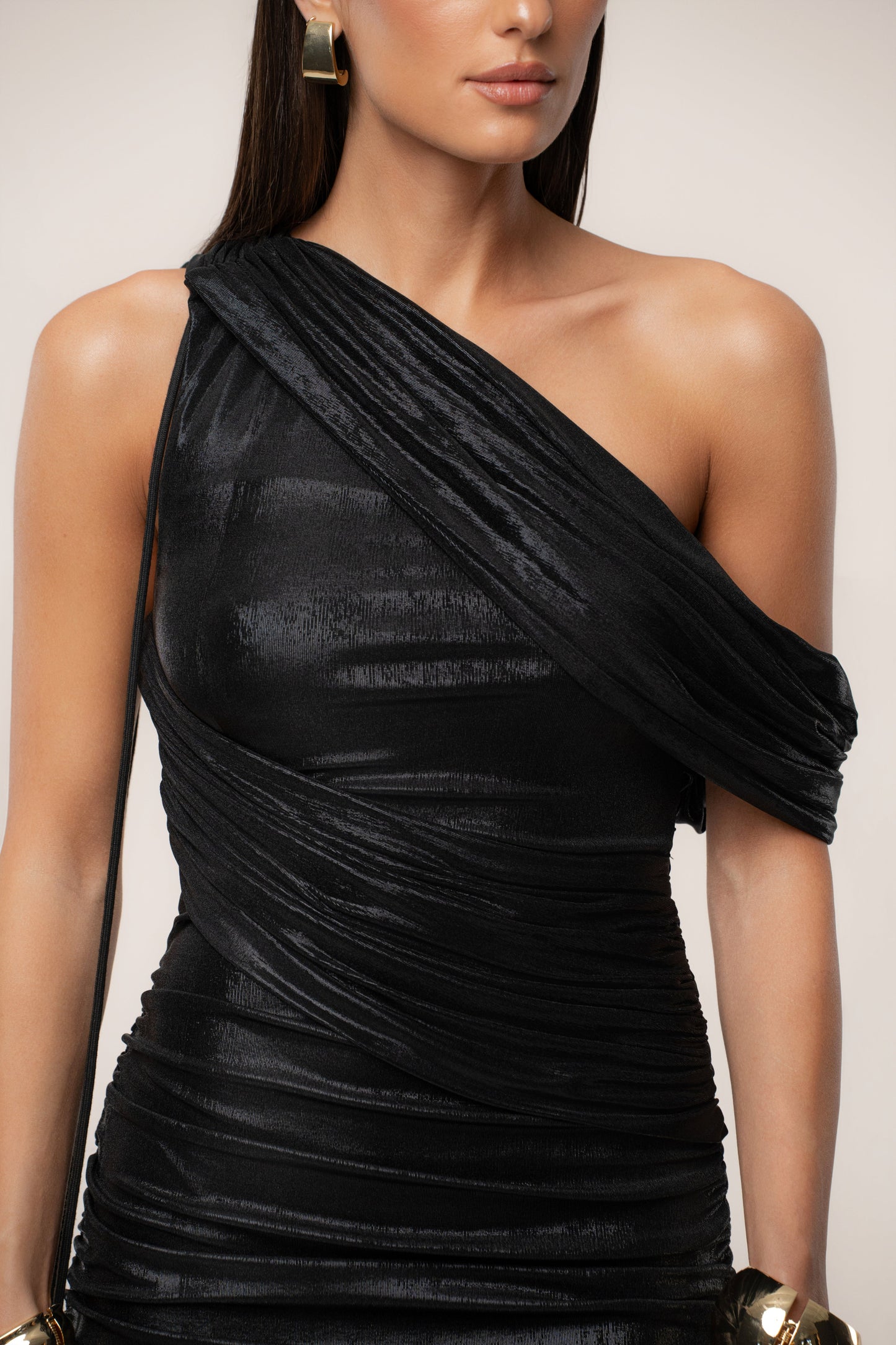 Black Nocturnal Shine Mini Dress NEWFASHIONEDGE
