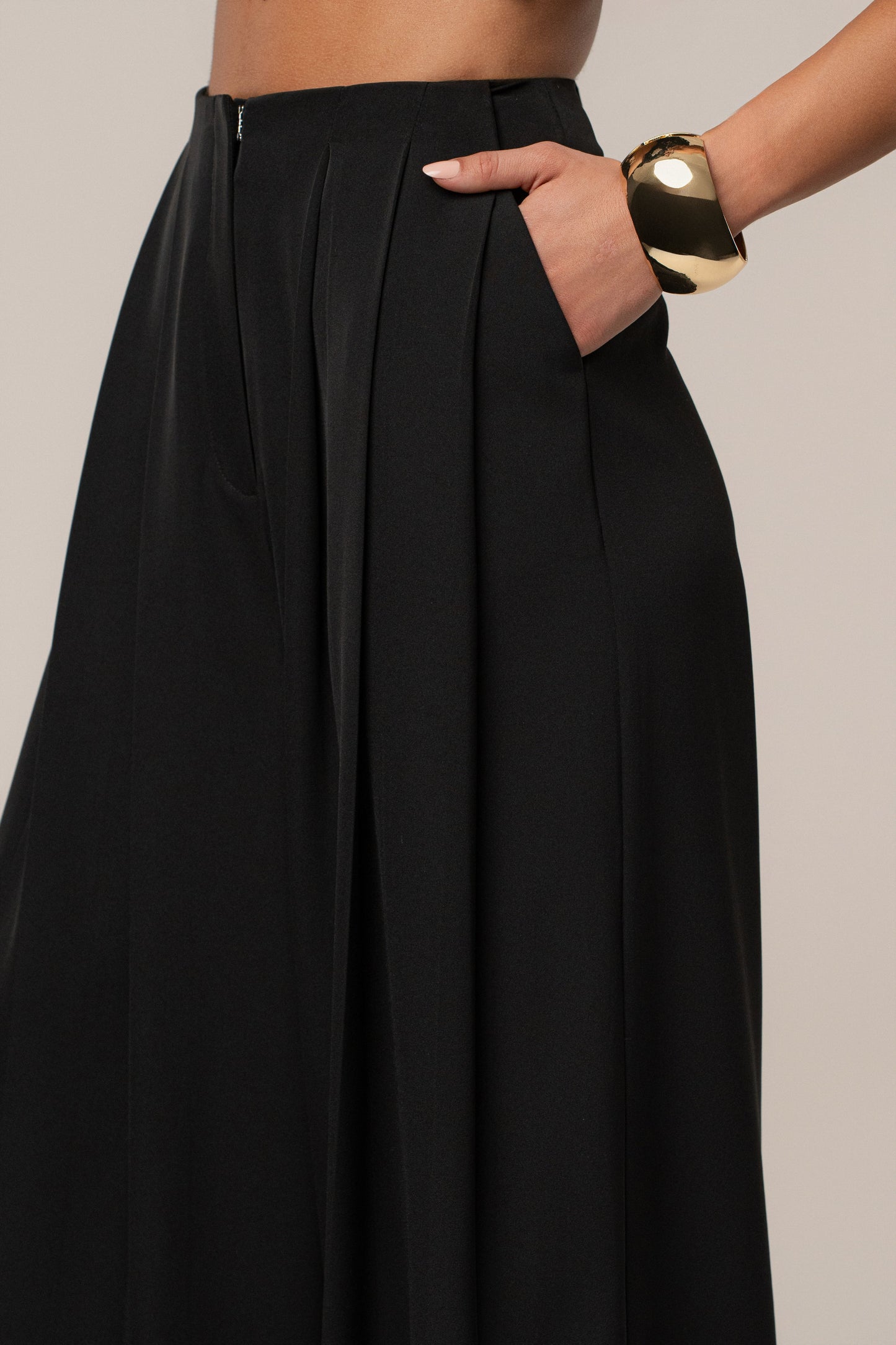 Black Summer Ease Wide Leg Pants JLUXLABEL