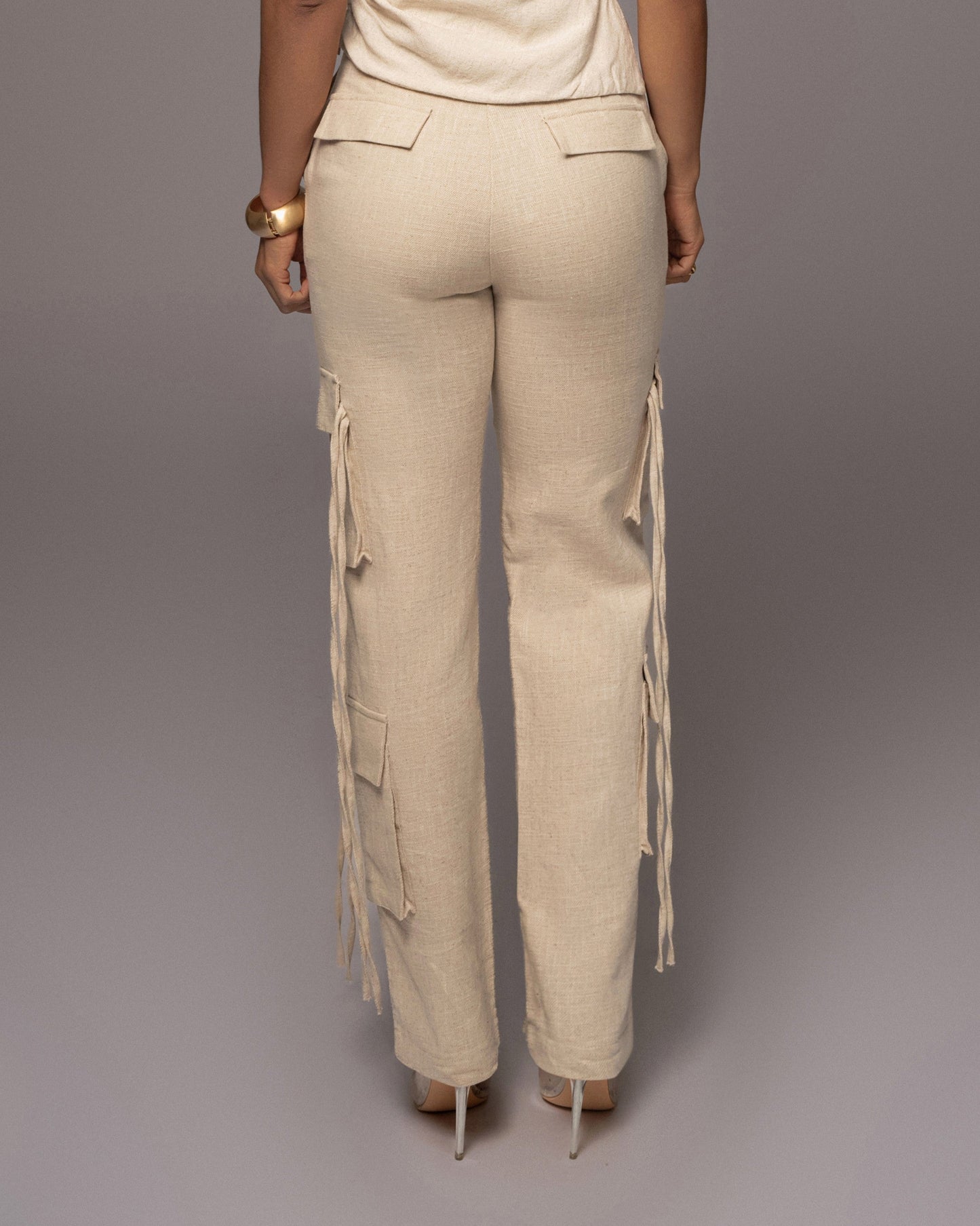 Natural Better Half Linen Utility Pants JLUXLABEL