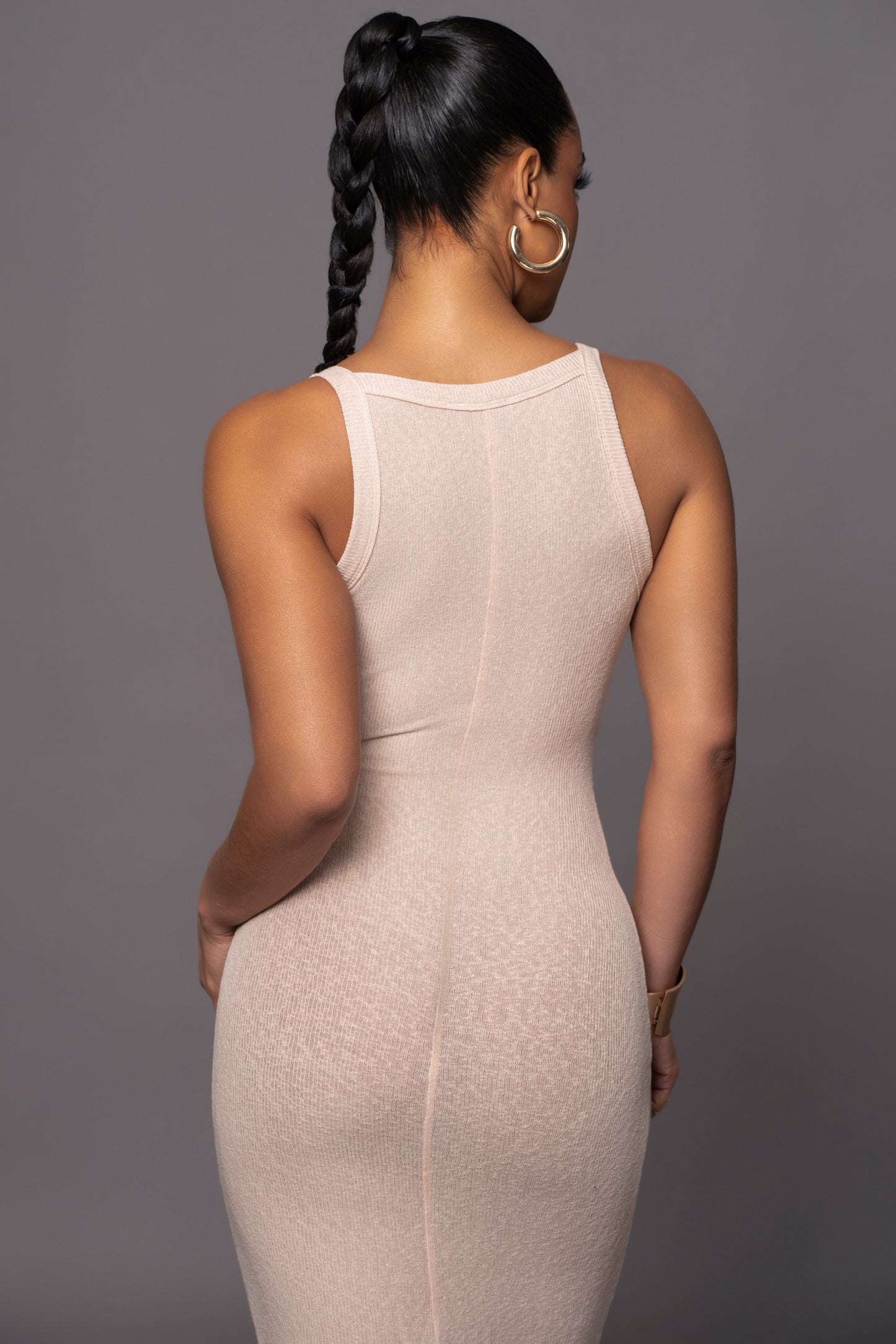 Beige Back To You Maxi Dress JLUXLABEL