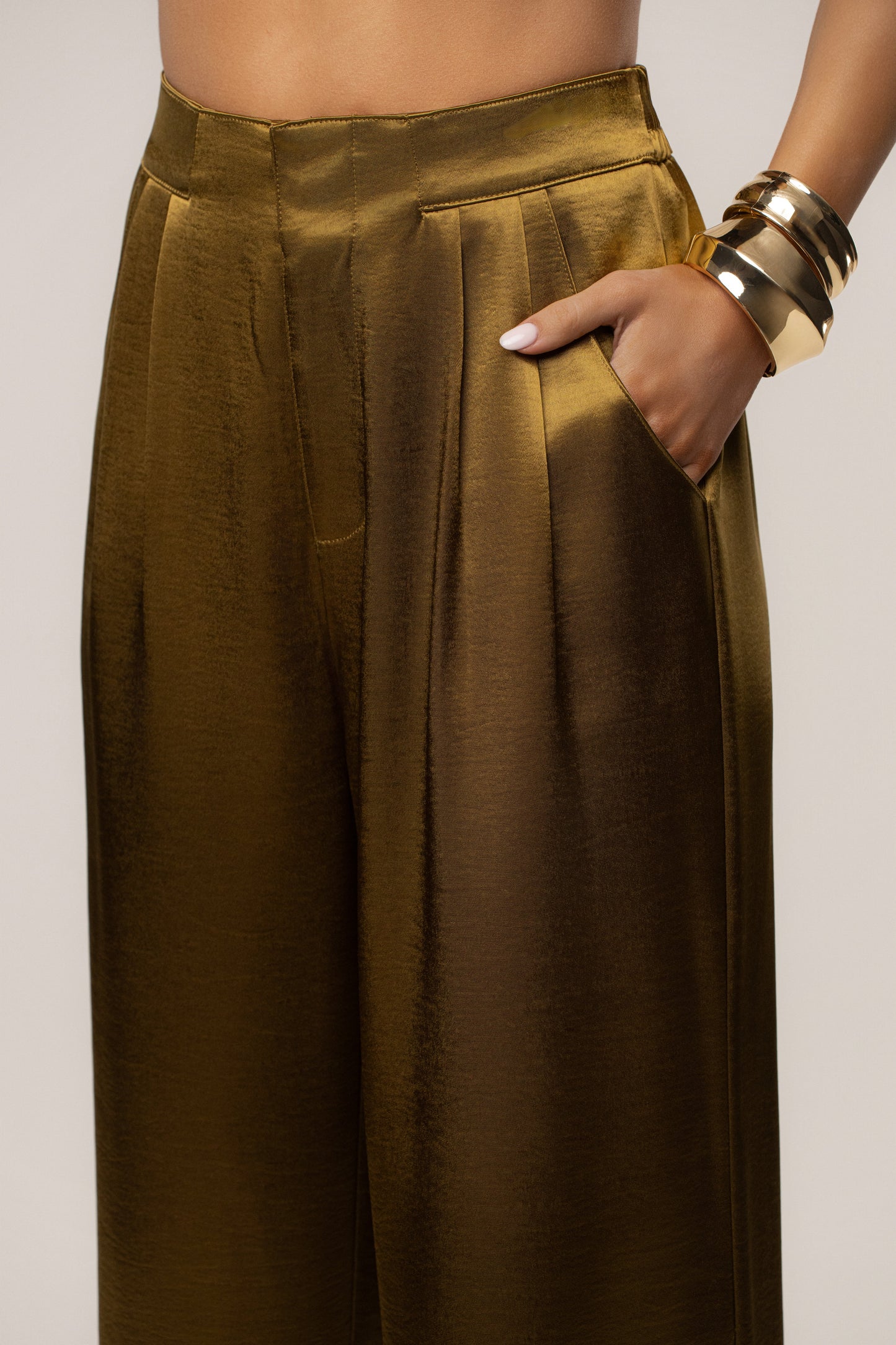 Olive Thea Satin Pants JLUXLABEL