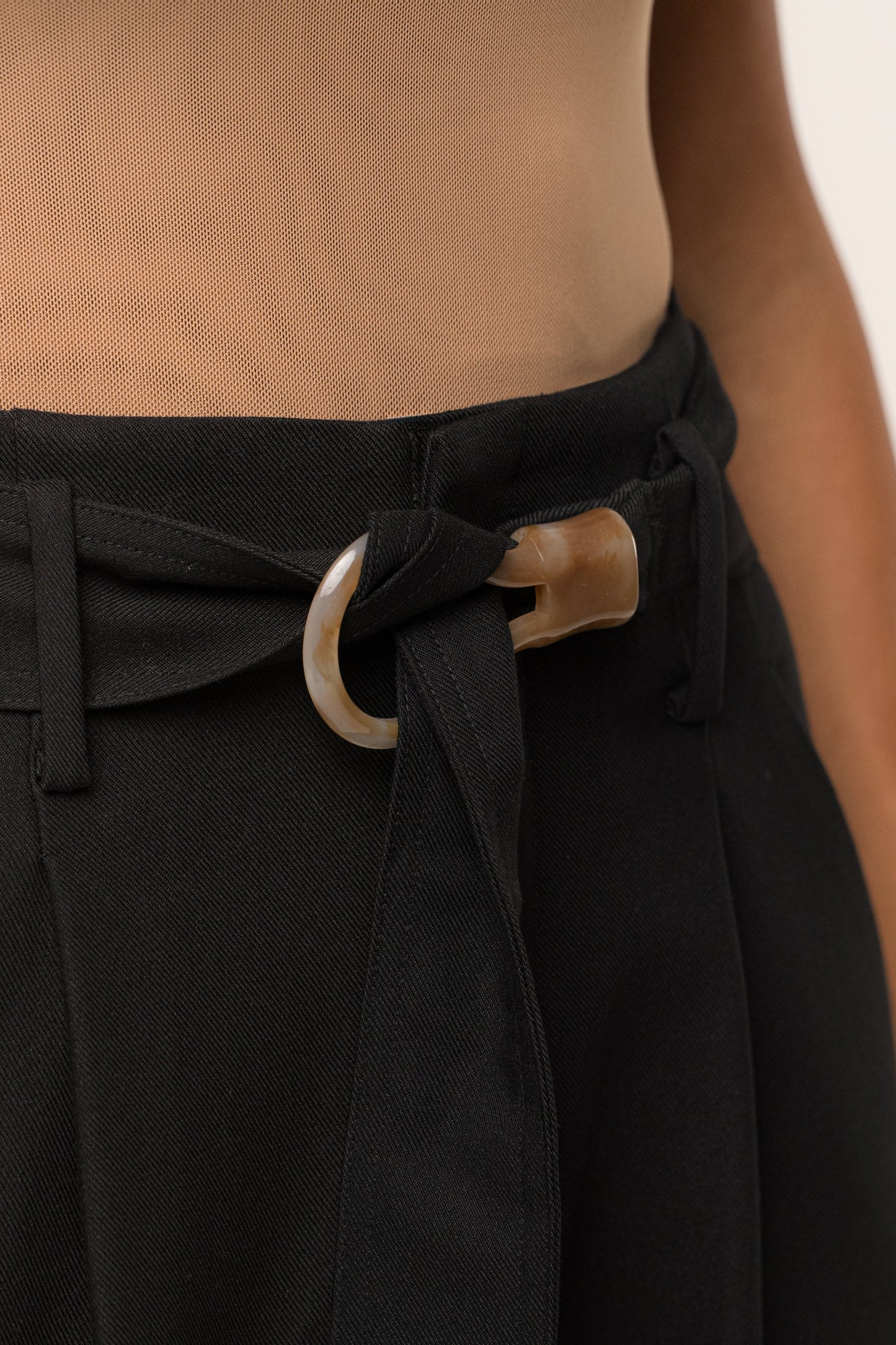 Black Alexis Belted Cargo Pants JLUXLABEL