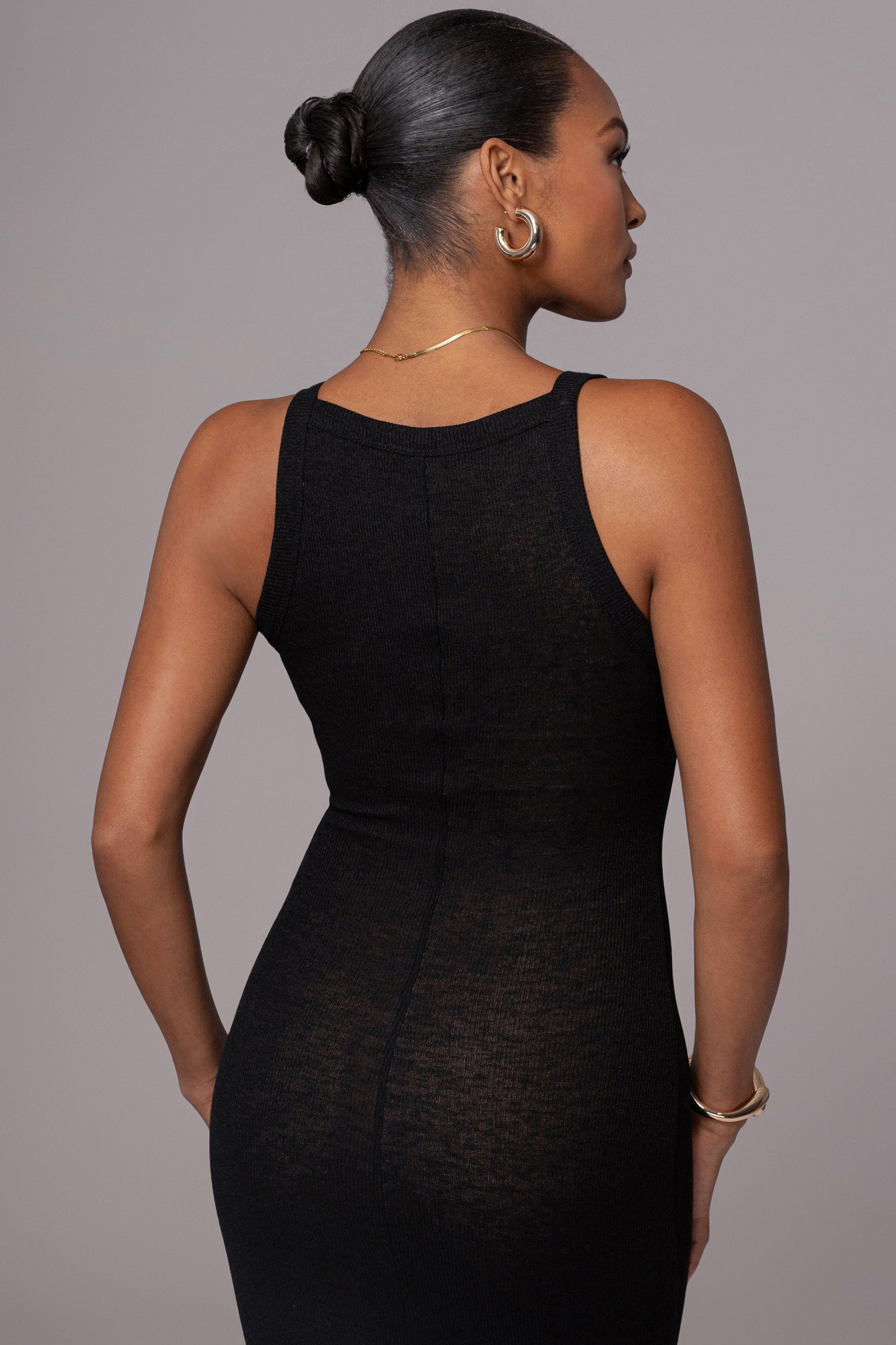 Black Back To You Maxi Dress JLUXLABEL