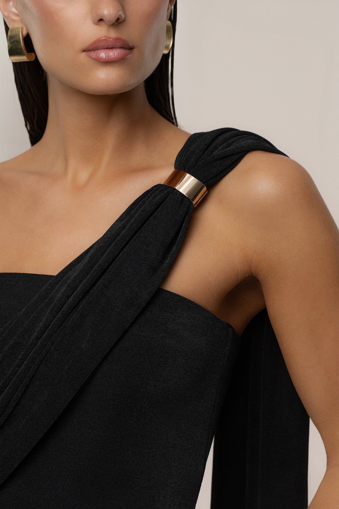 Black Golden Veil Maxi Dress JLUXLABEL