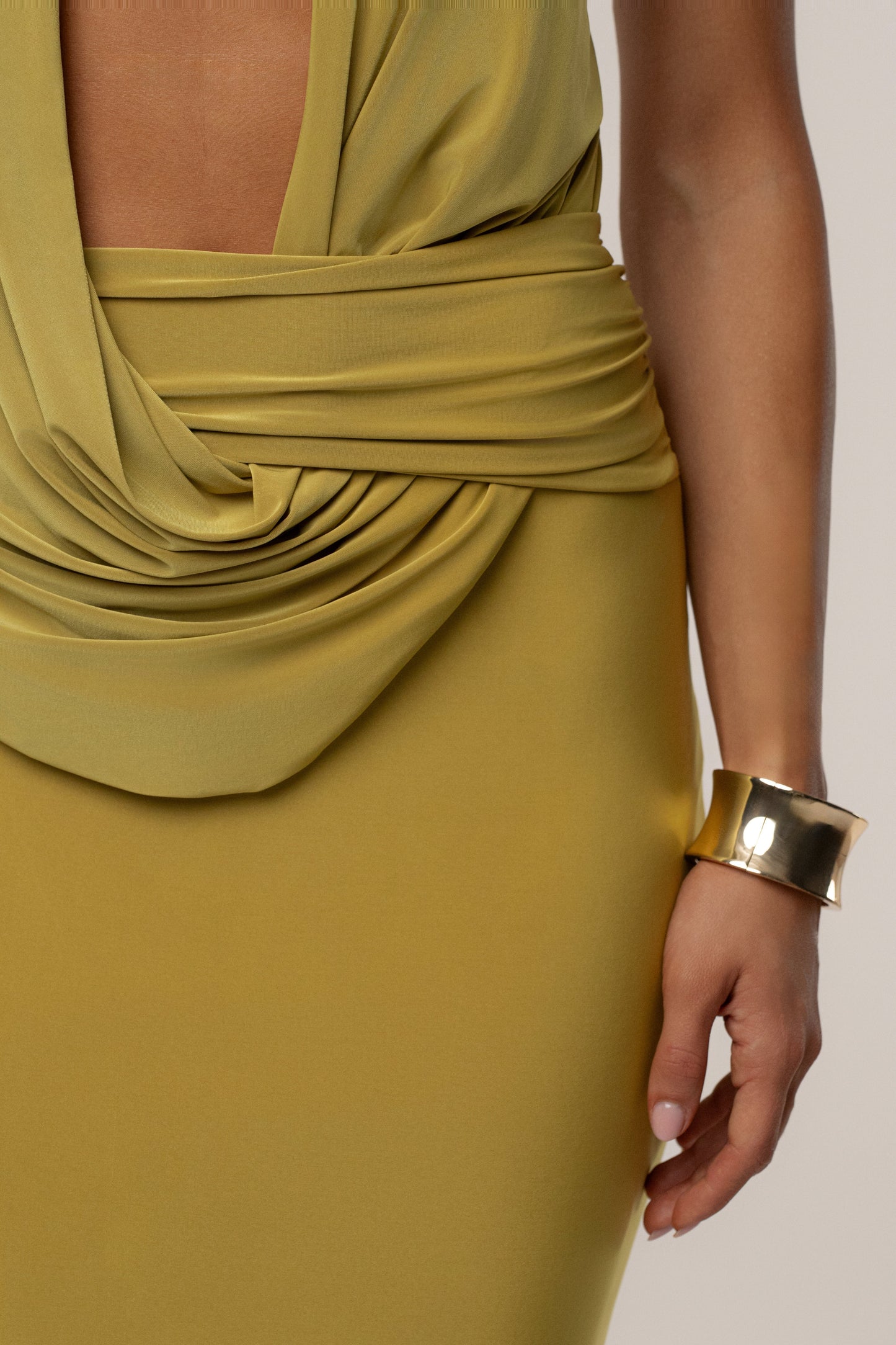 Moss Dawn Draped Maxi Dress NEWFASHIONEDGE