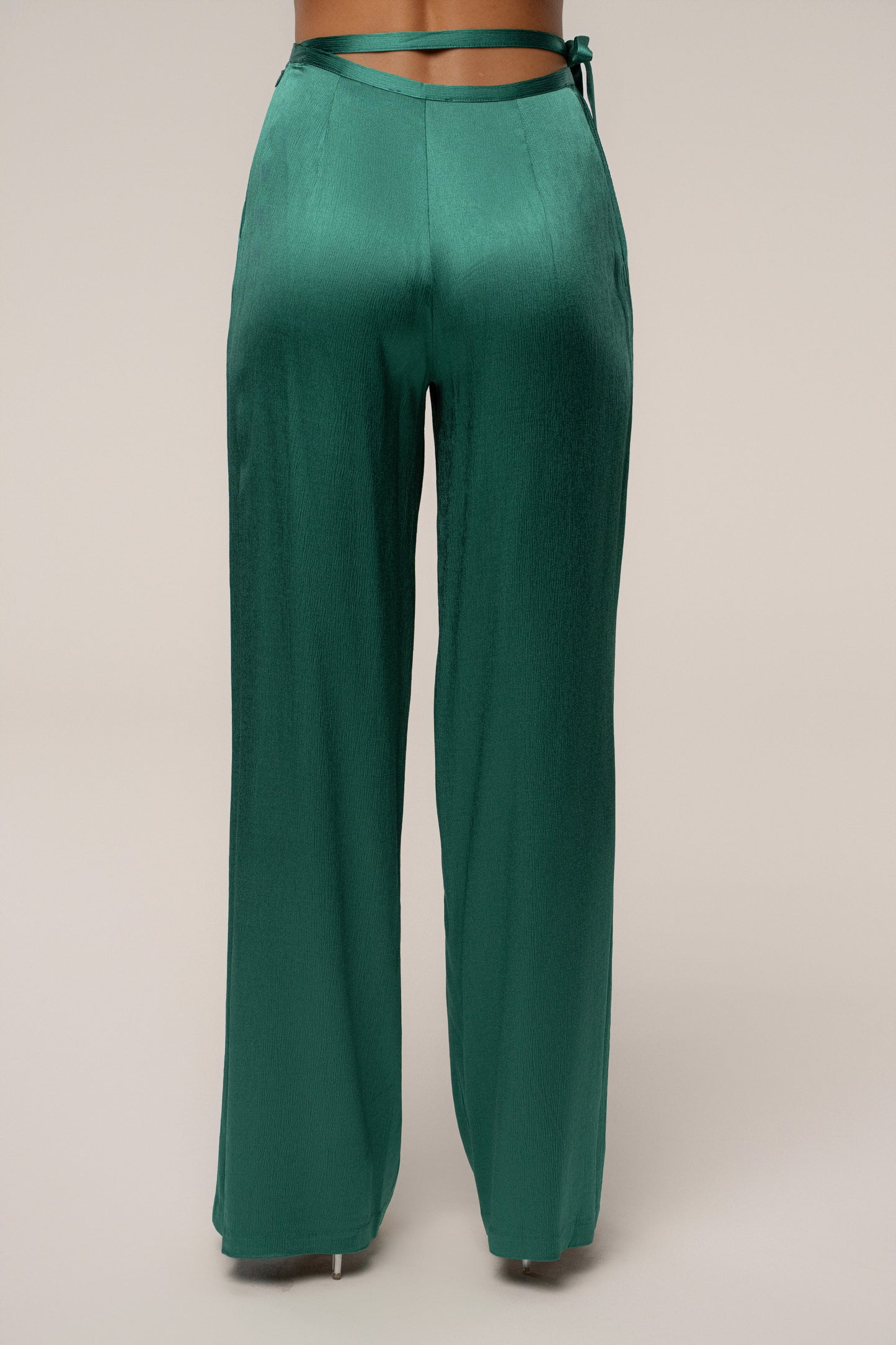 Emerald Deserae Satin Pants JLUXLABEL