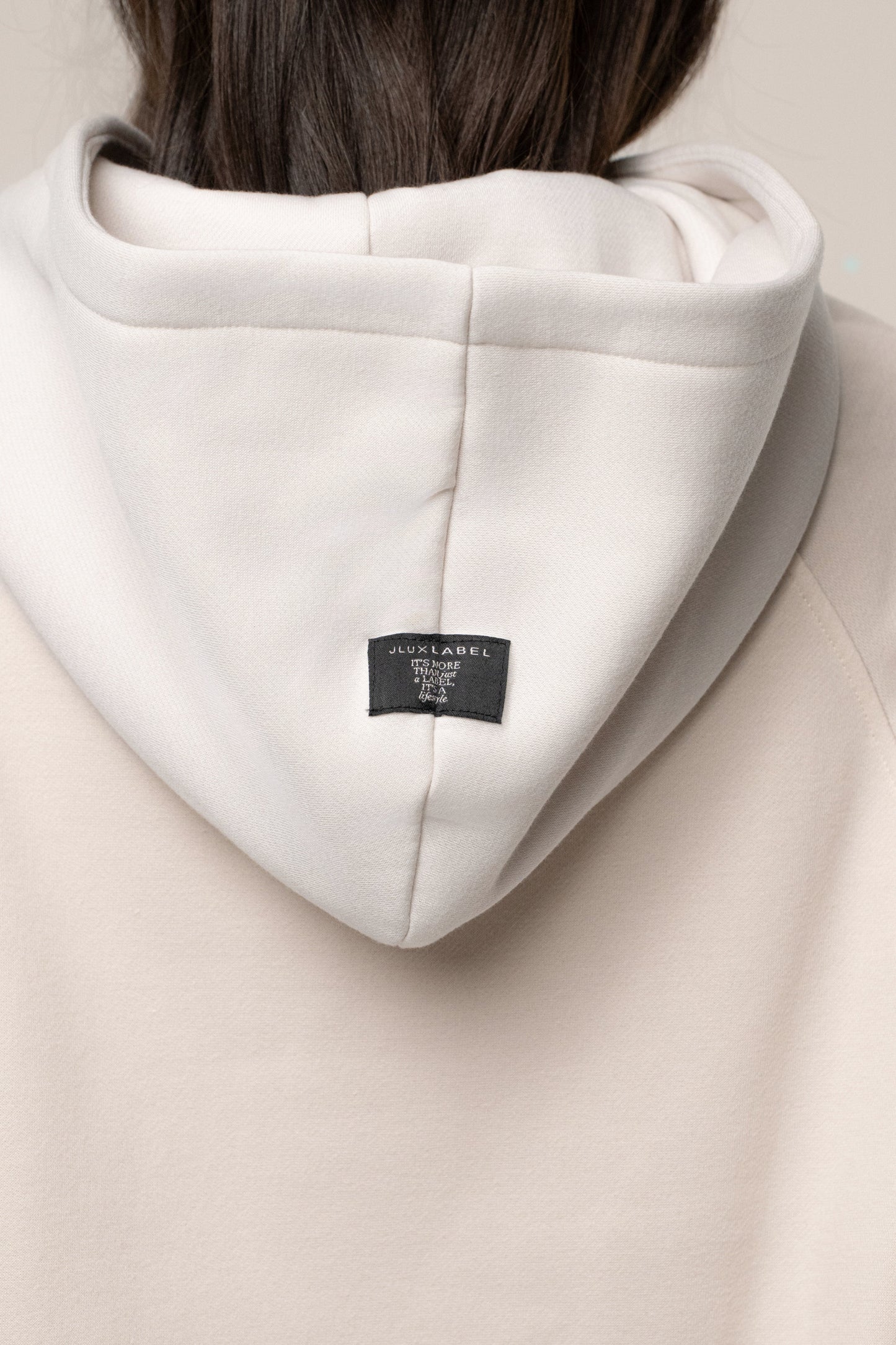 Bone JLUXLABEL Logo Pullover Hoodie JLUXLABEL