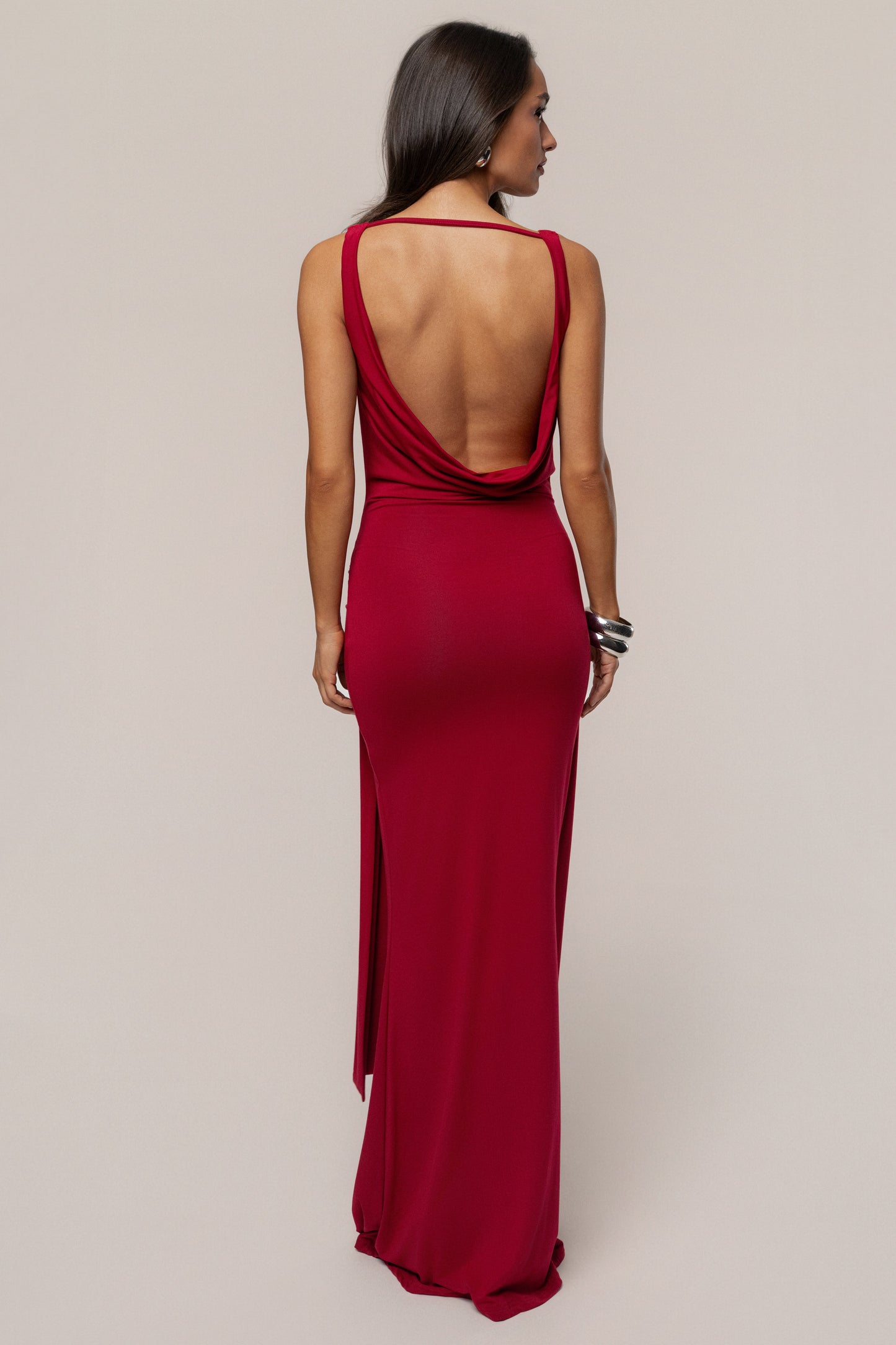 Red Divine State Maxi Dress JLUXLABEL