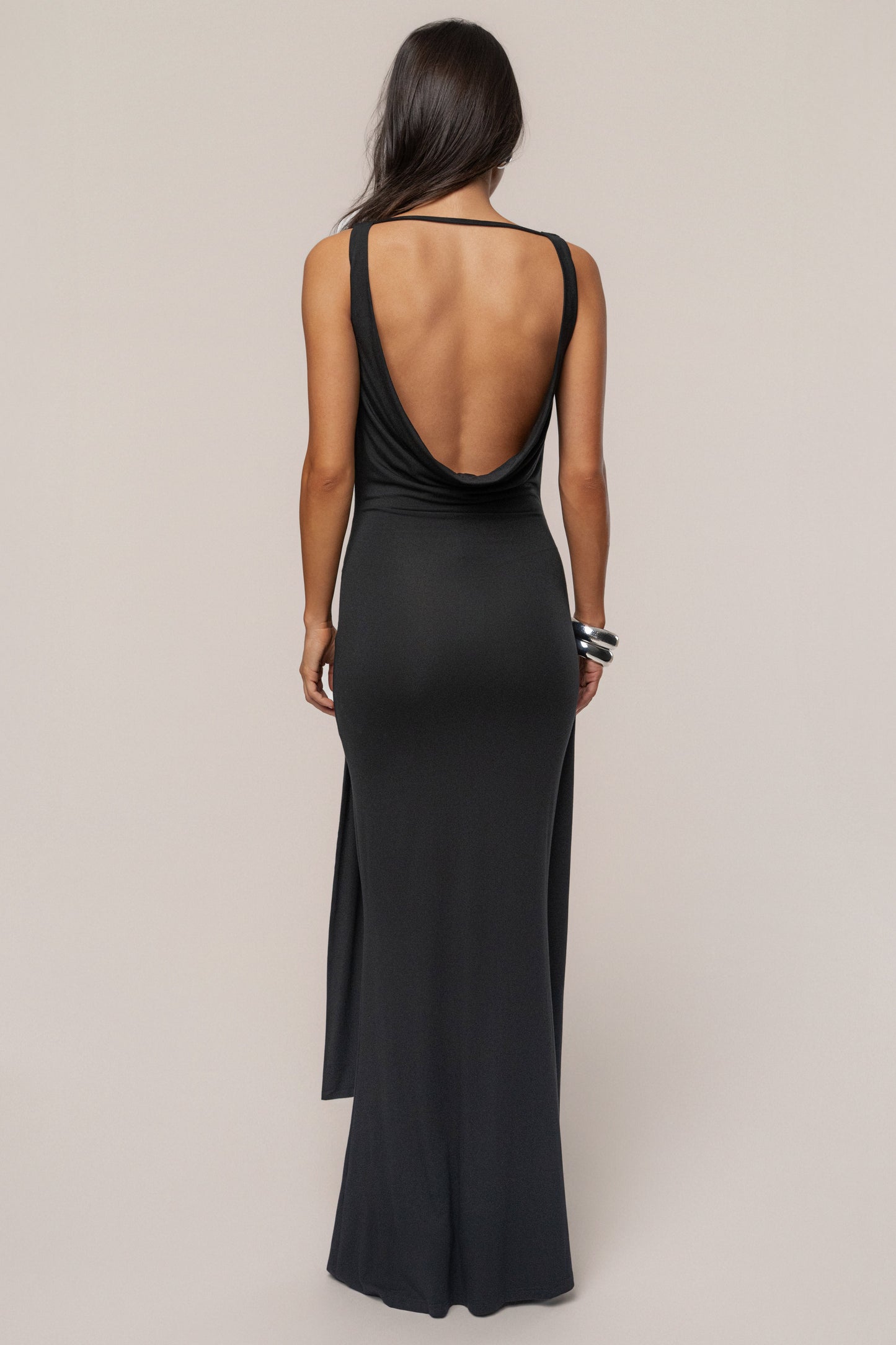 Black Divine State Maxi Dress JLUXLABEL