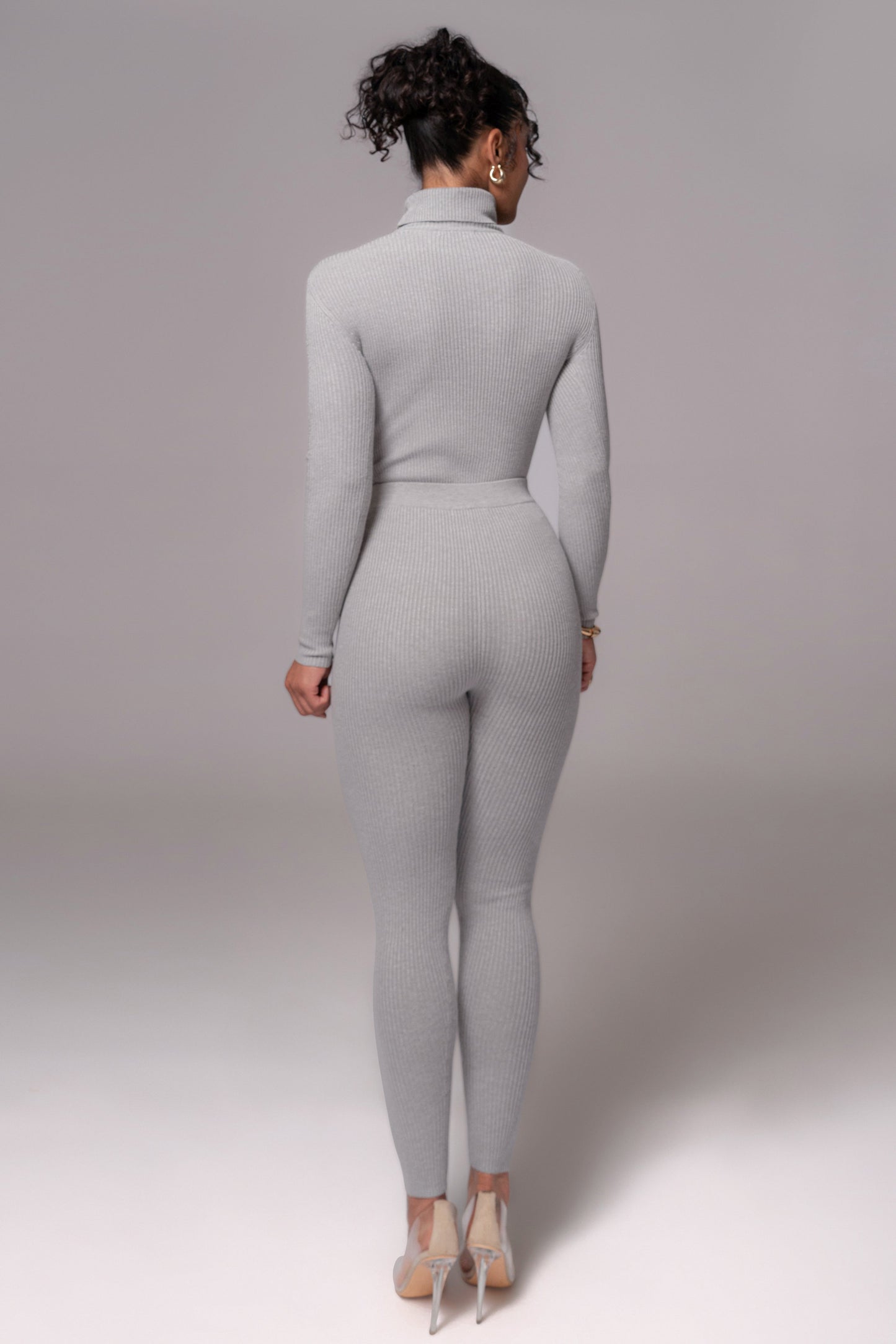 Heather Grey Naaya Ribbed Leggings JLUXLABEL