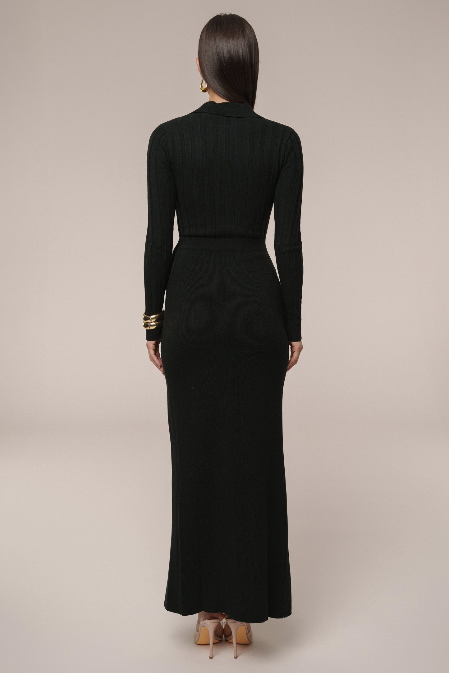 Black Emma Knit Maxi Dress JLUXLABEL