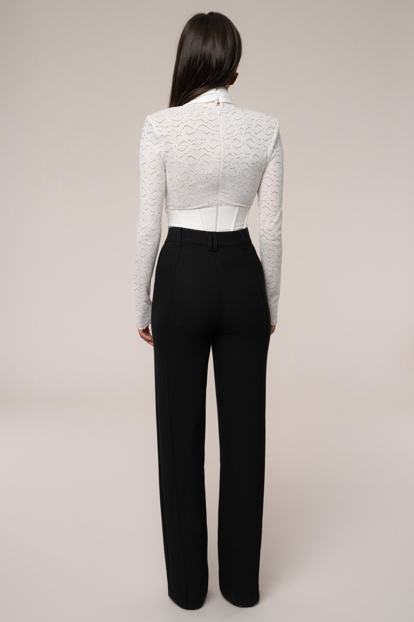 White Lace Corset Bodysuit JLUXLABEL
