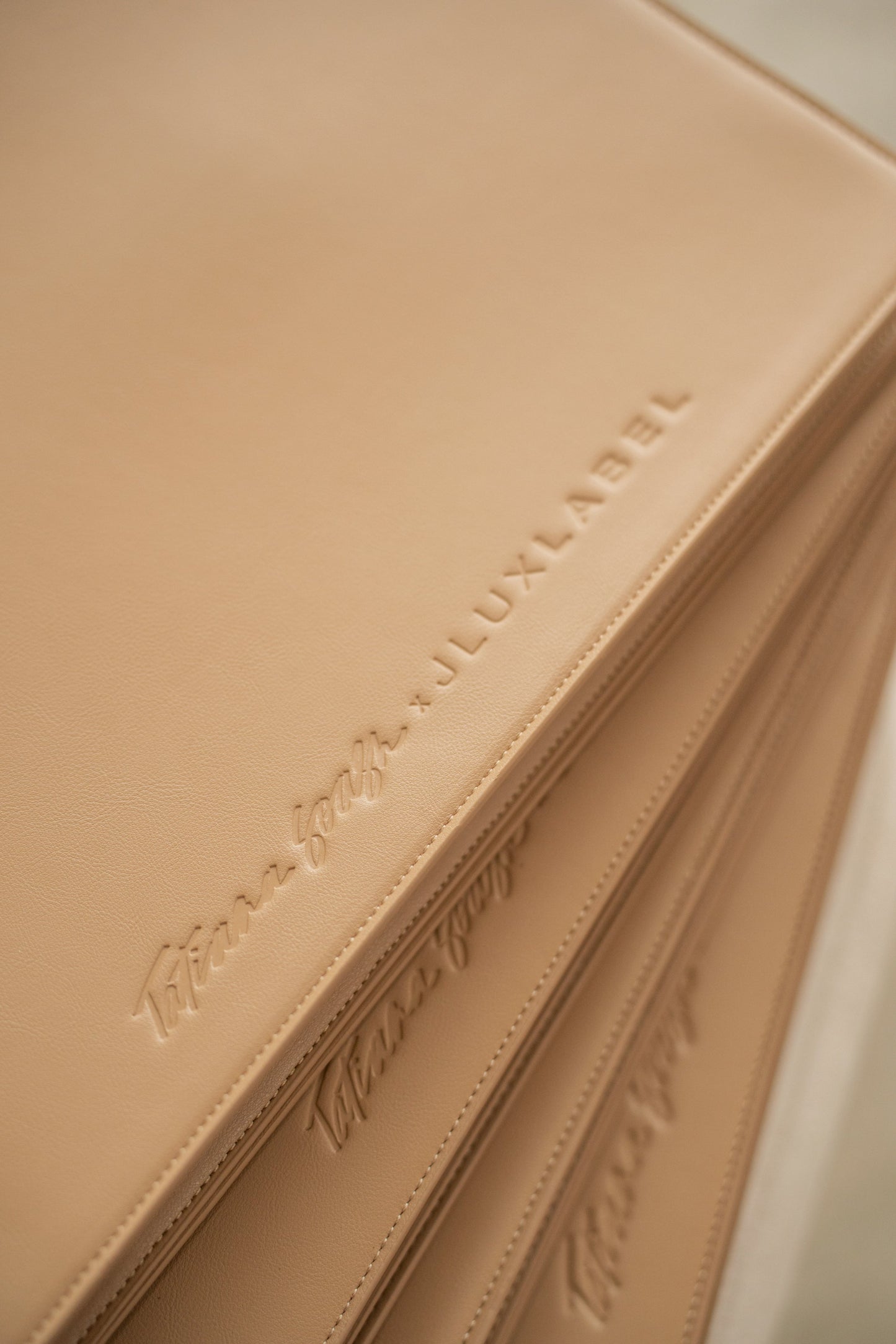 Beige TATIANA SOASH x JLUXLABEL Dreams & Plans Catch All Bag NEWFASHIONEDGE