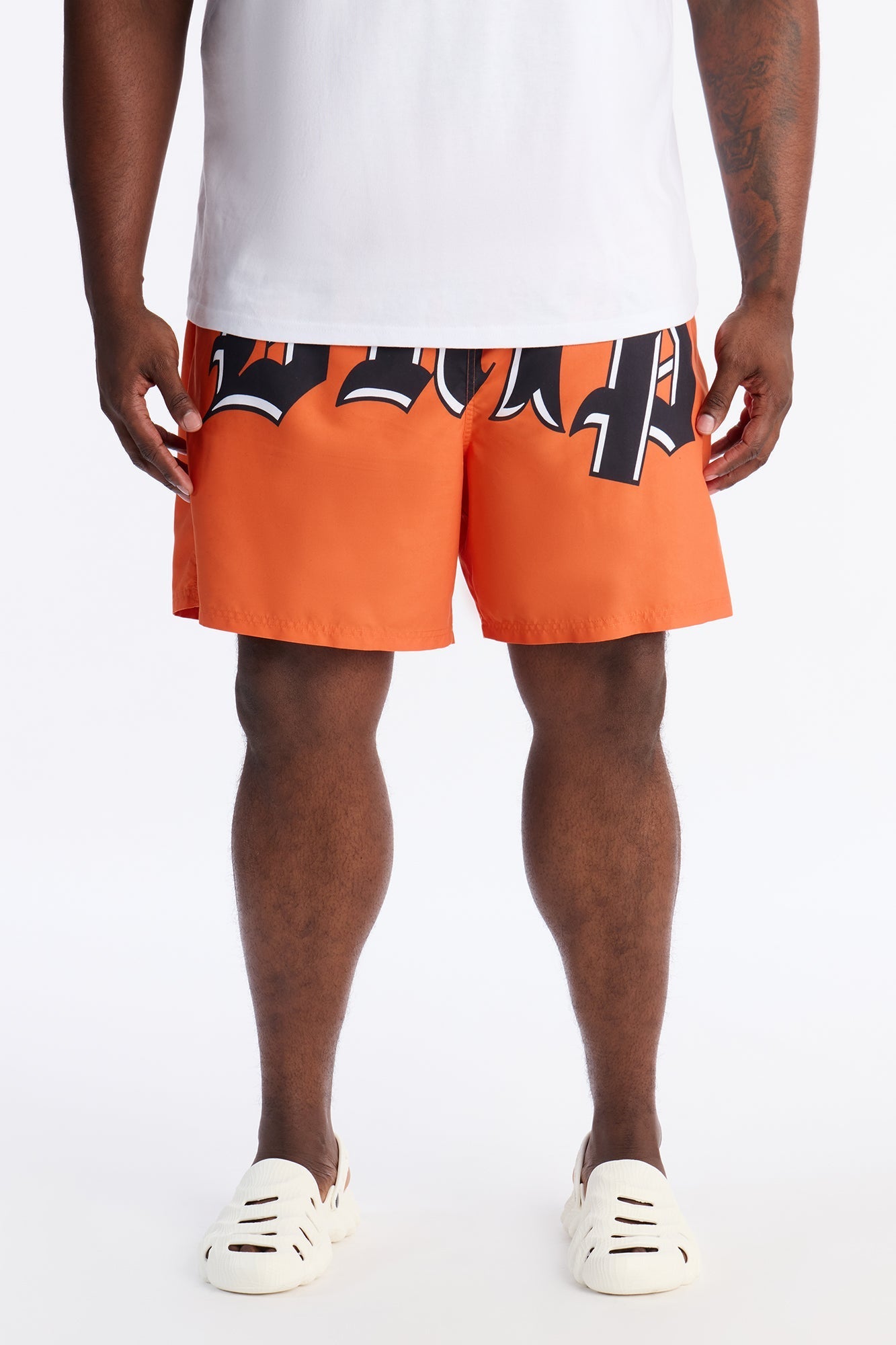 All The Drip Swim Trunk 7″ - Orange