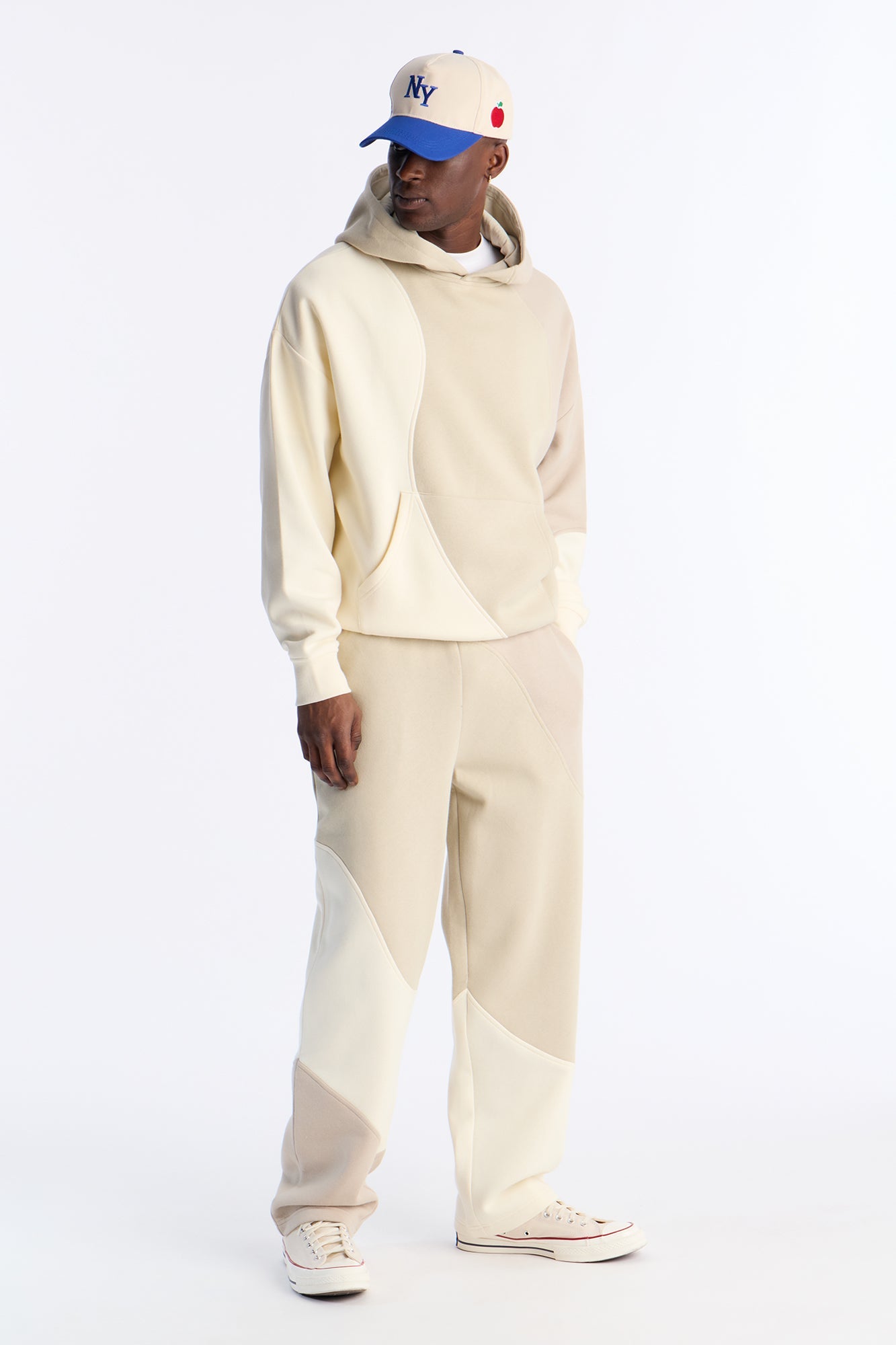 Neapolitan Paneled Straight Sweatpants - Taupe