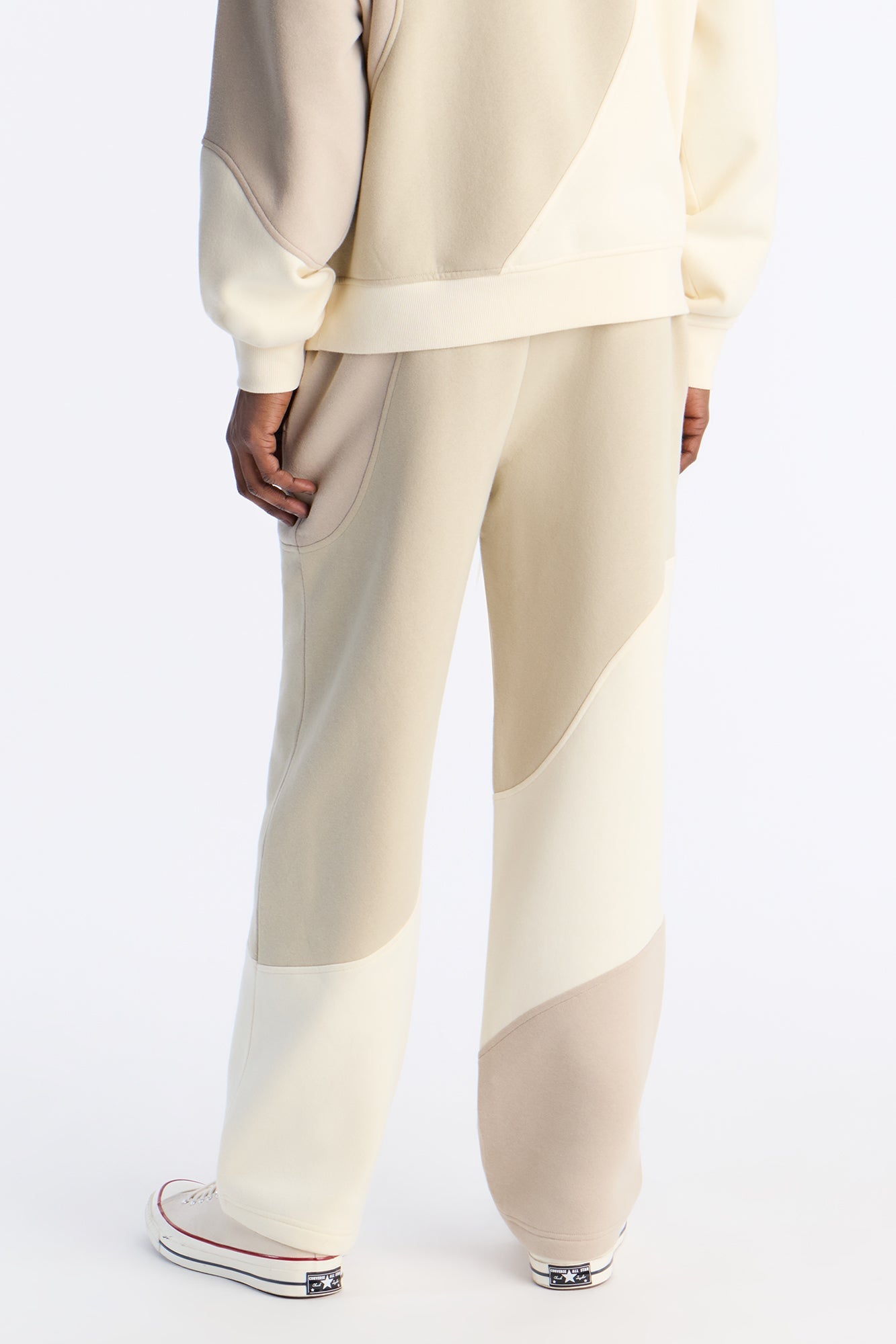 Neapolitan Paneled Straight Sweatpants - Taupe