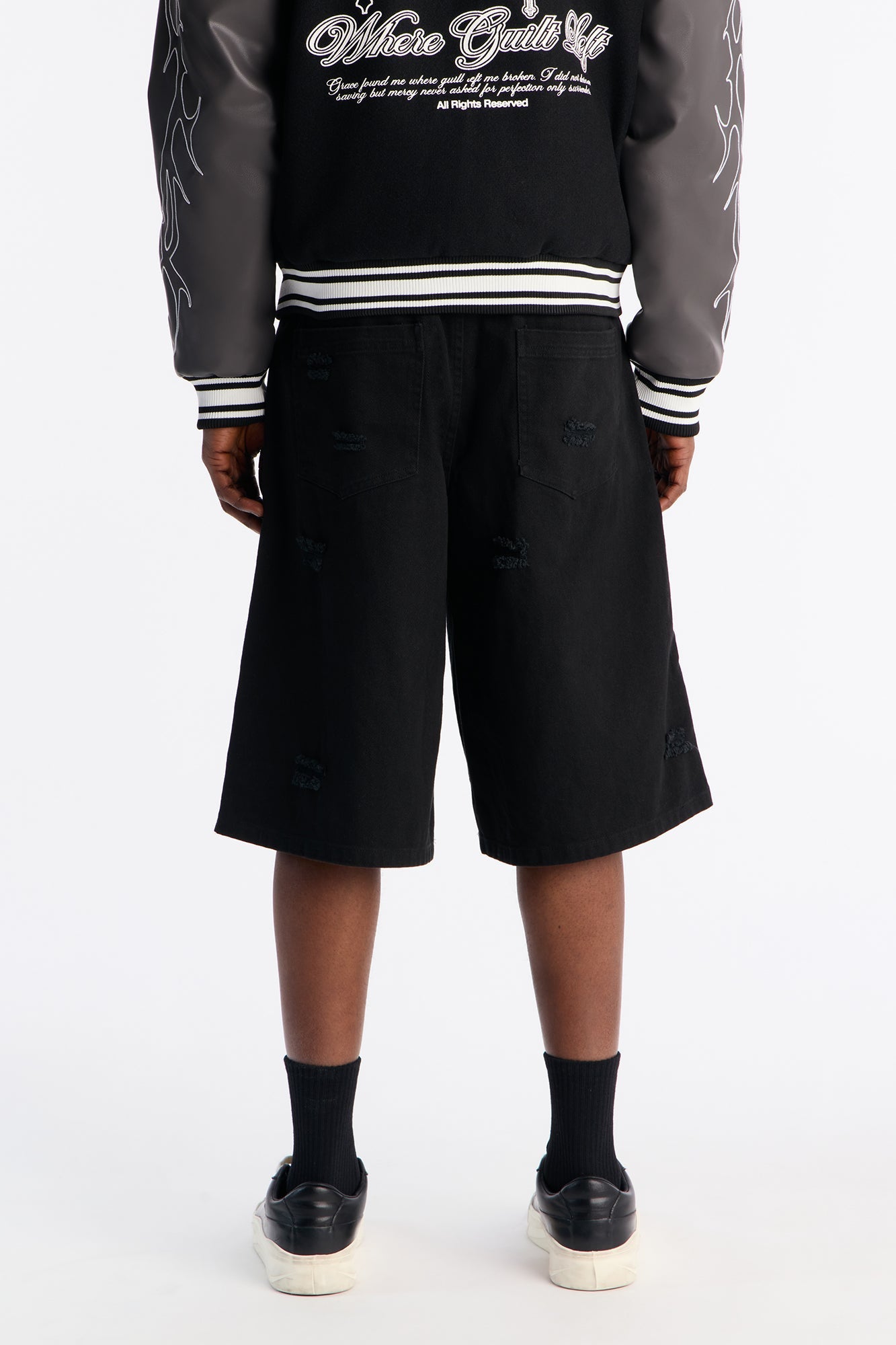 Baggy Mirage Zone Paneled Short - Black