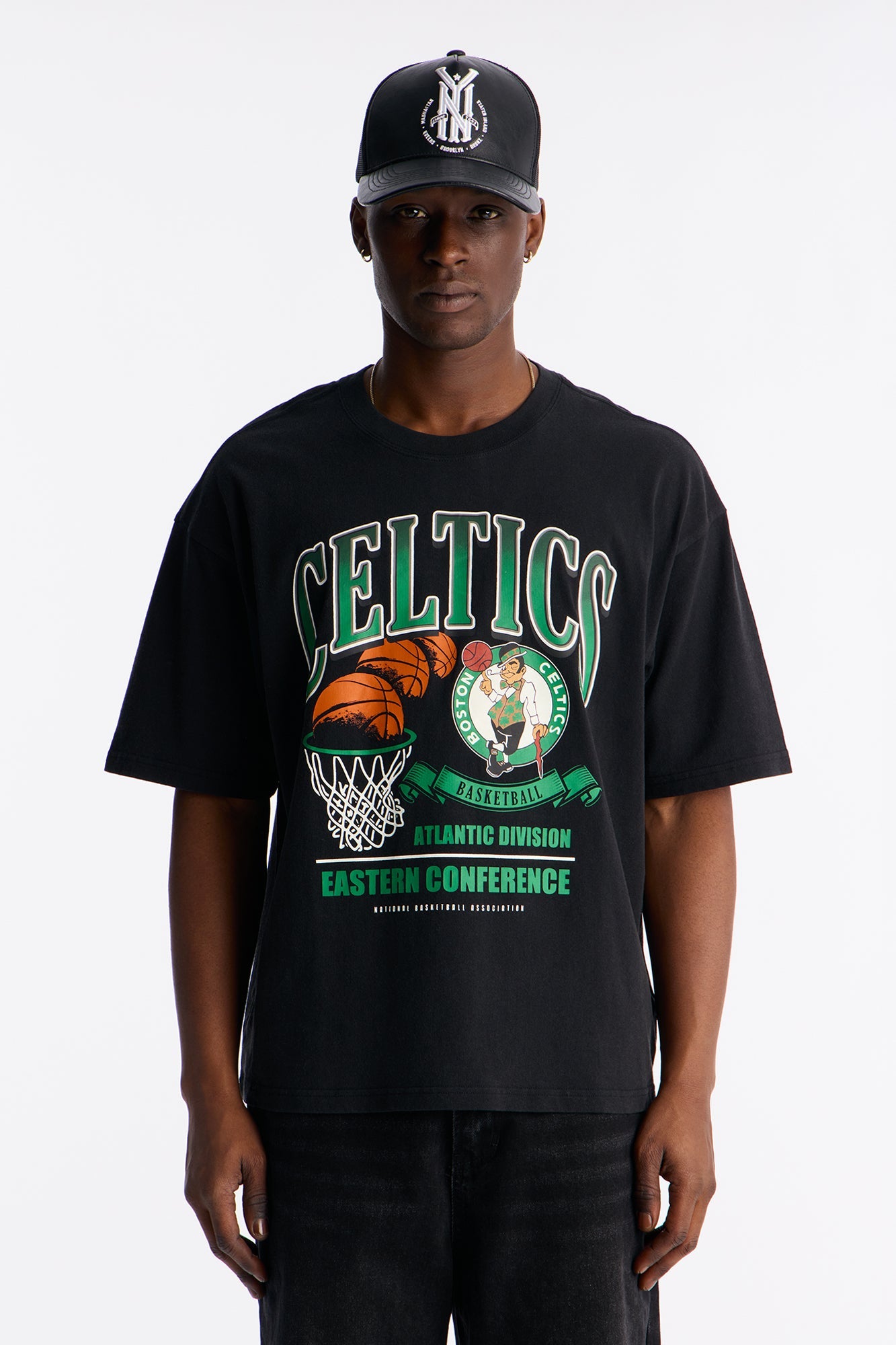 Celtics For The City Short Sleeve Tee - Black Wash