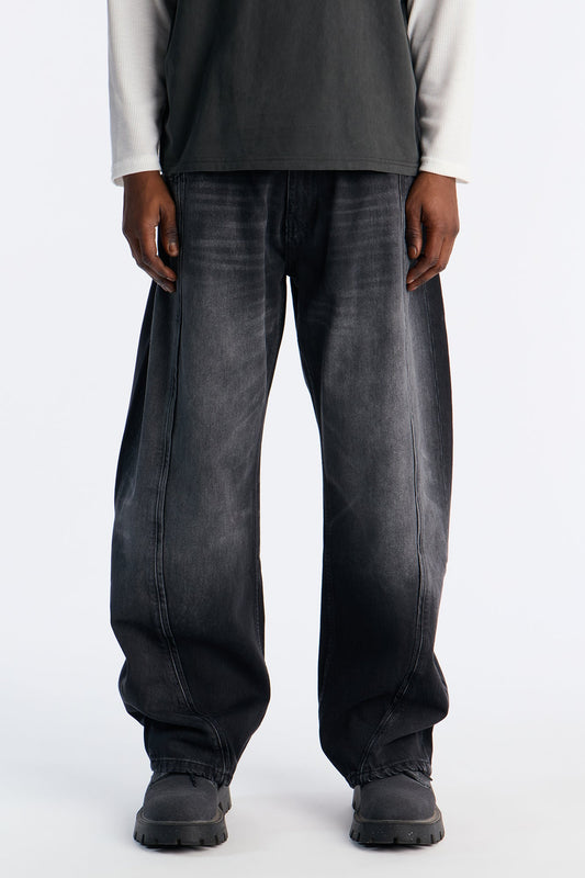 Barrel Led On Panel Jean - Black Wash