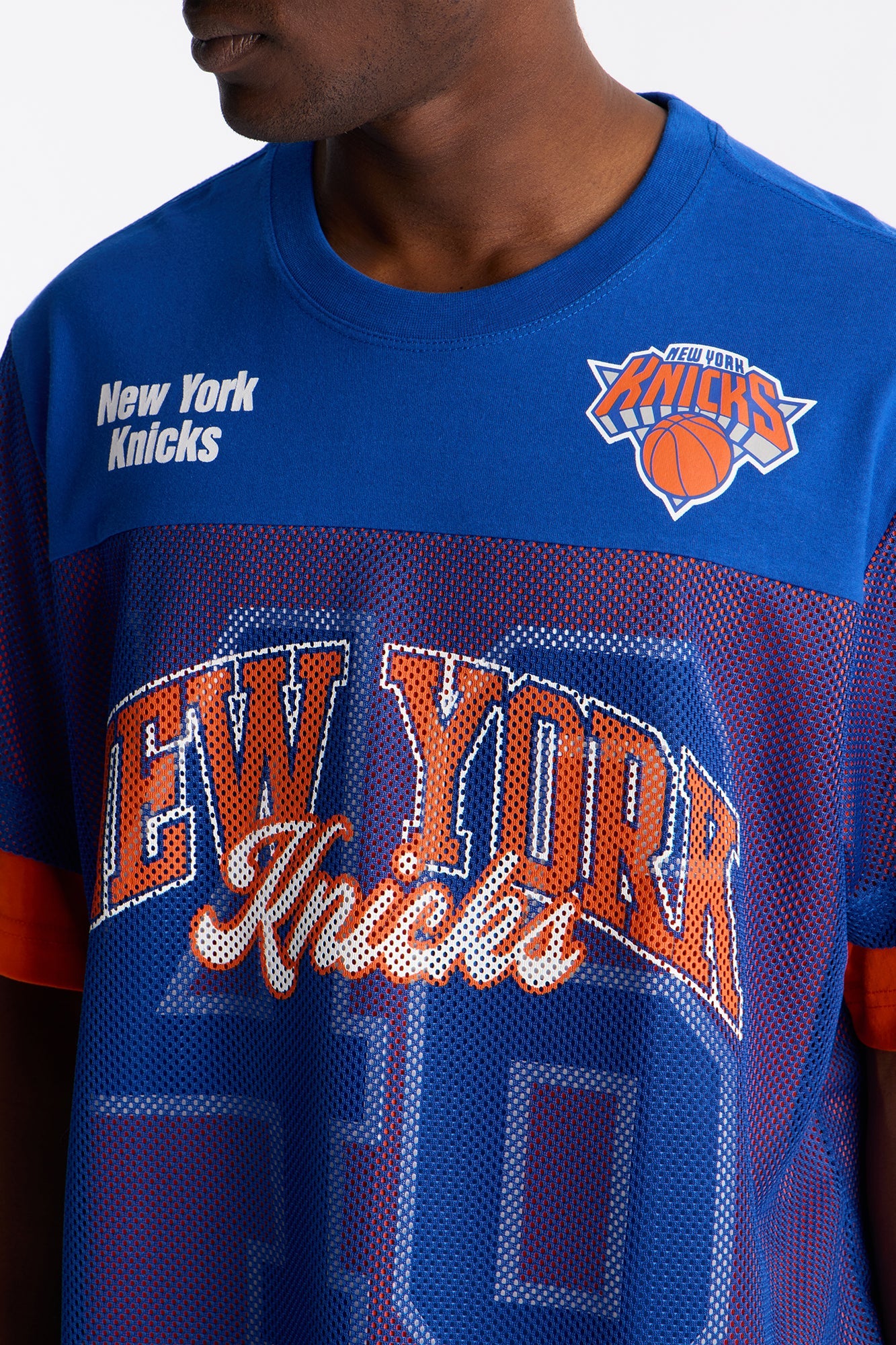Knicks Lay Up Jersey Mesh Top - Royal