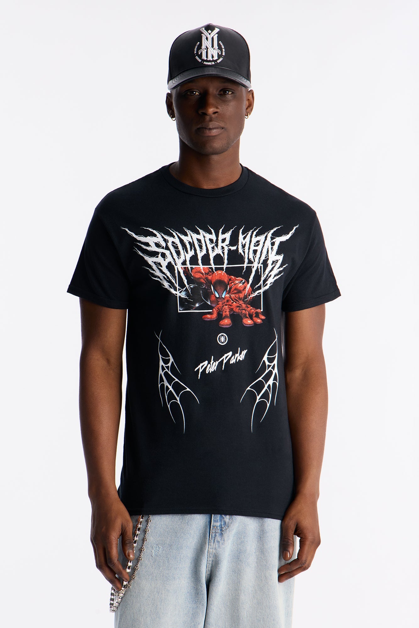 Spider Man Peter Parker Short Sleeve Tee - Black