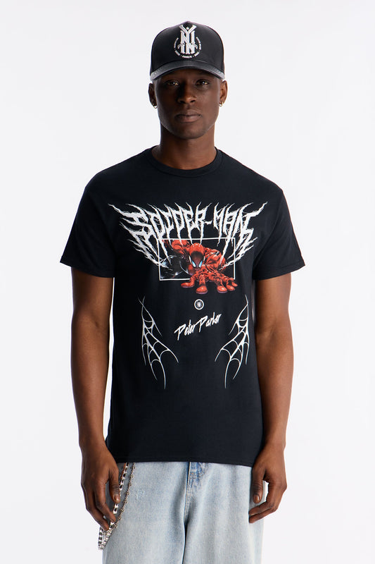 Spider Man Peter Parker Short Sleeve Tee - Black
