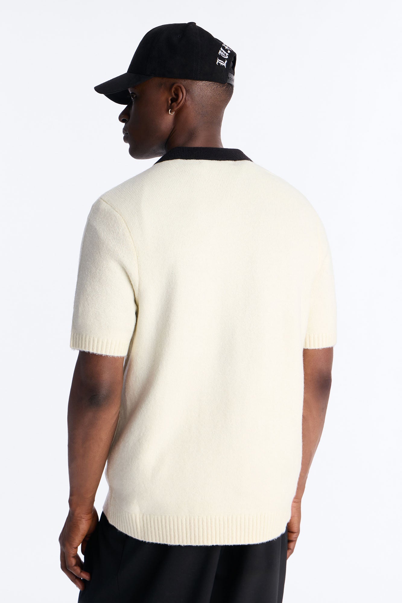 Cambridge Sweater Johnny Collar Polo - Cream