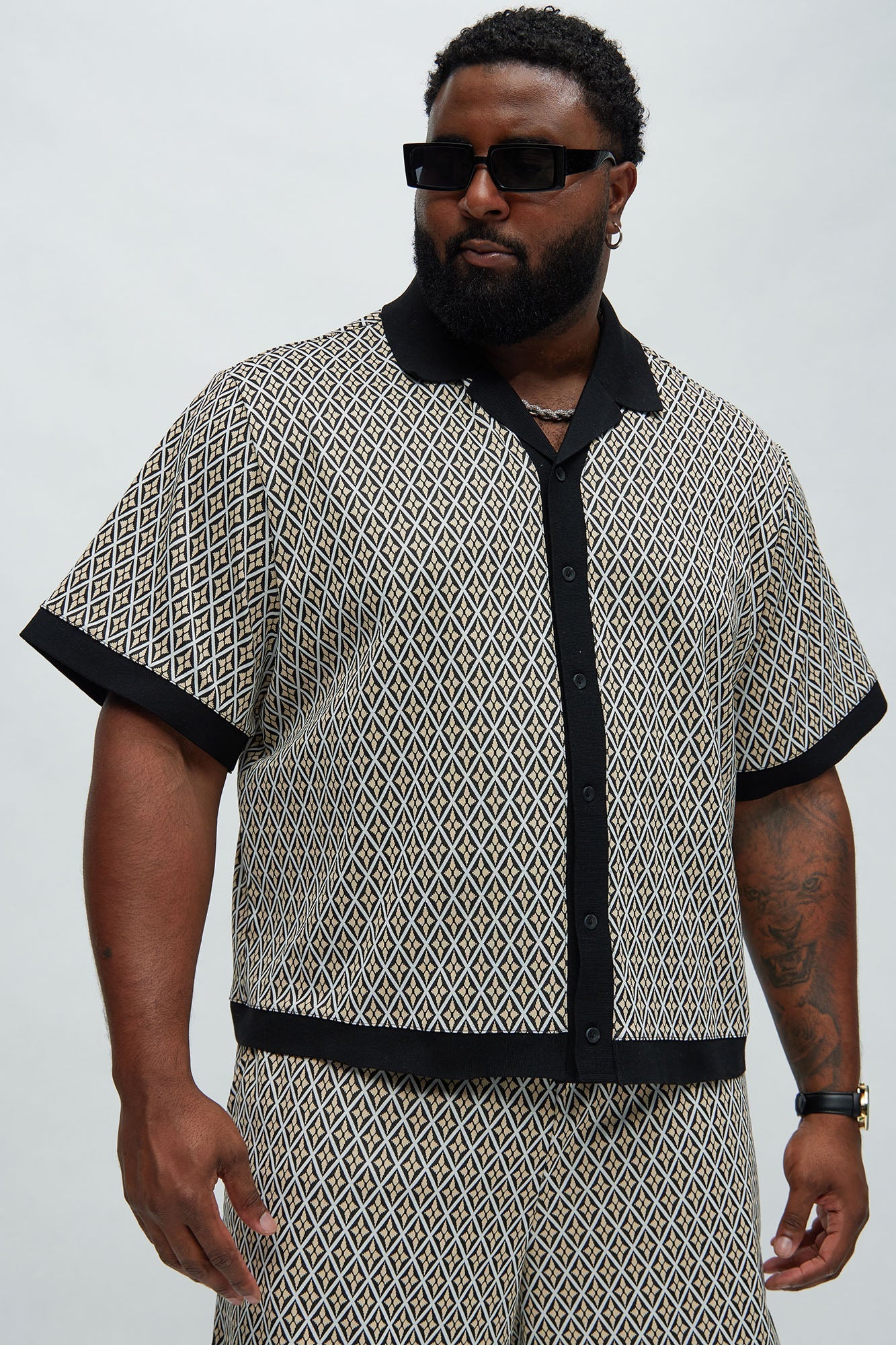 Rushmore Knit Shirt - Black/combo