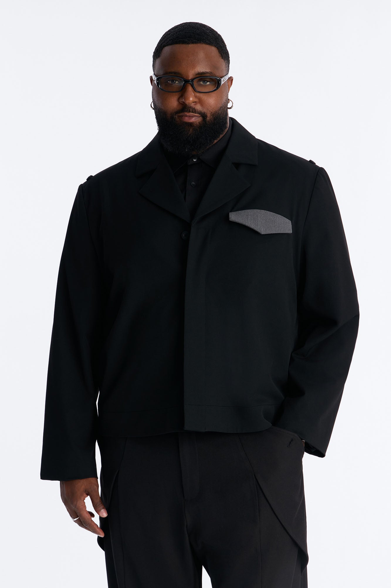 Merged Worlds Detailed Jacket - Black