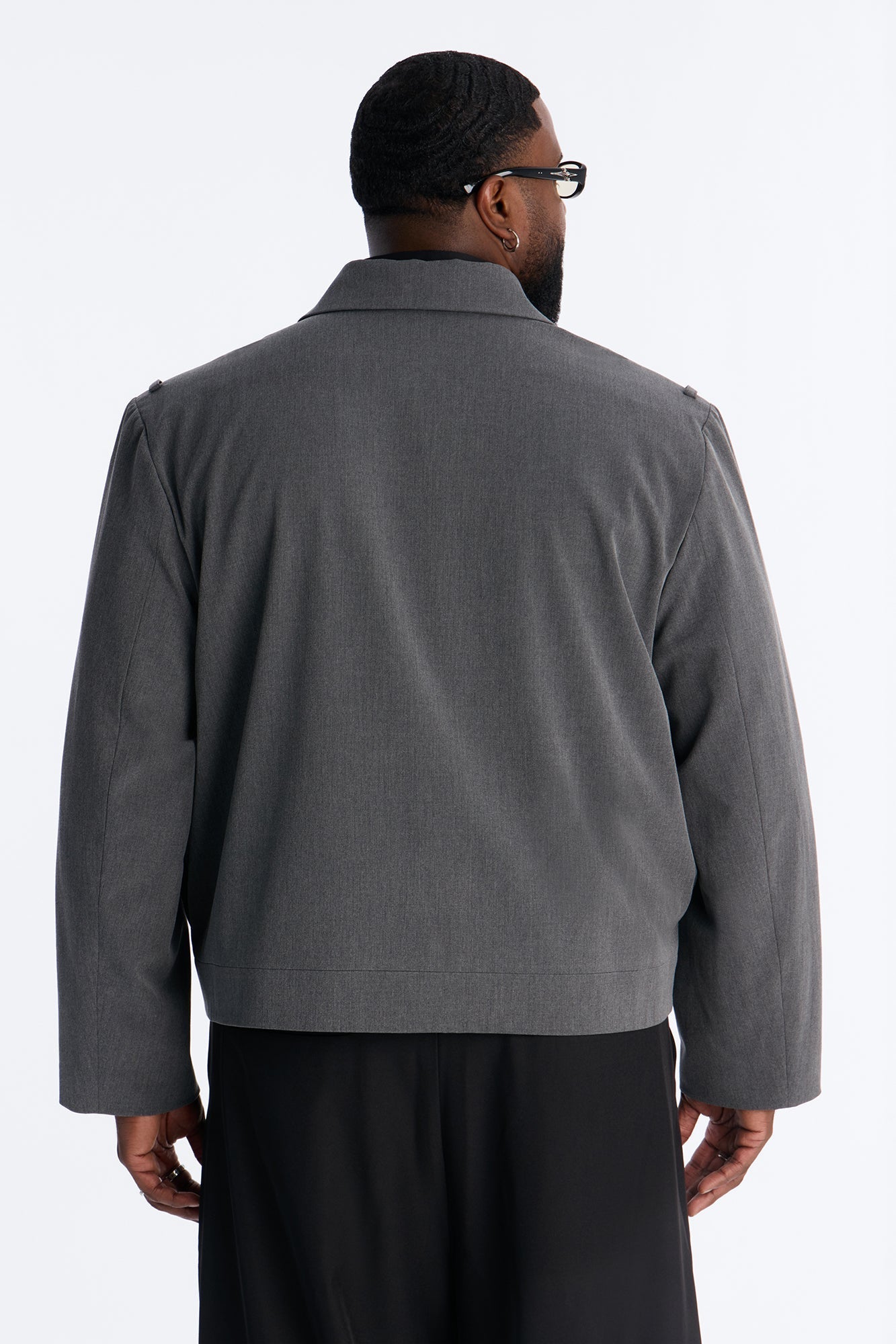 Merged Worlds Detailed Jacket - Charcoal