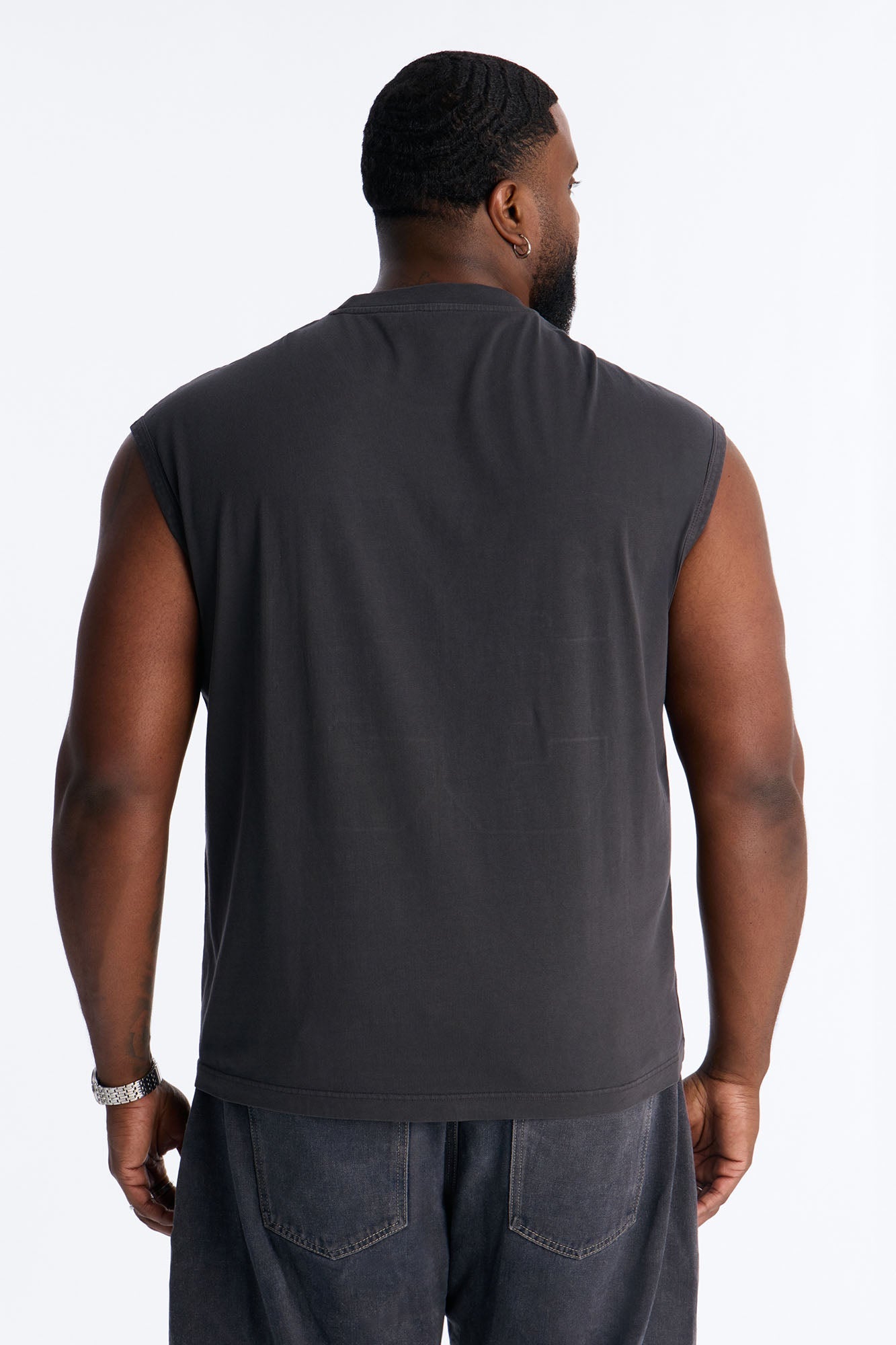 Lucky Number Muscle Tee - Black
