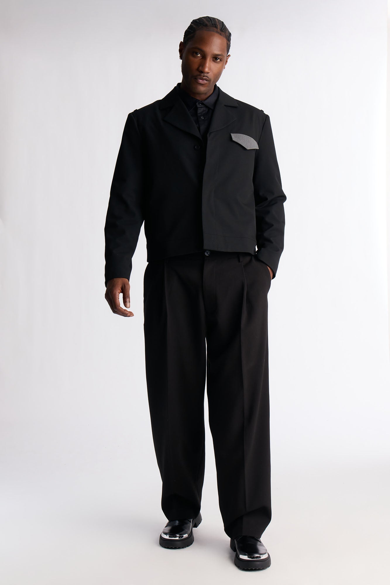 Merged Worlds Detailed Jacket - Black