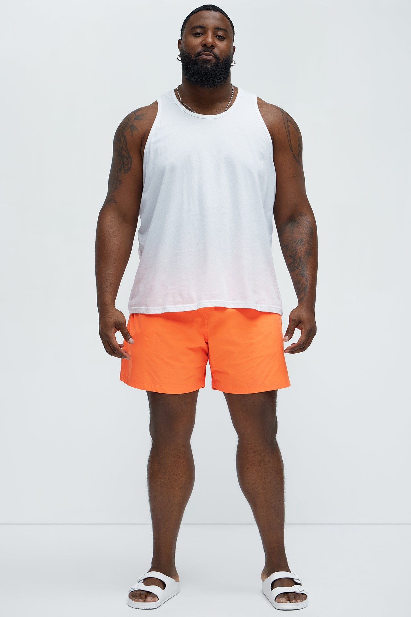 Montez Stretch Swim Trunk 7″ - Orange